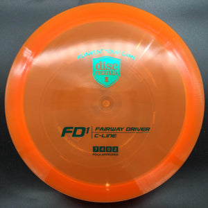Discmania Fairway Driver Orange Green Stamp 173g FD1, C-Line Plastic
