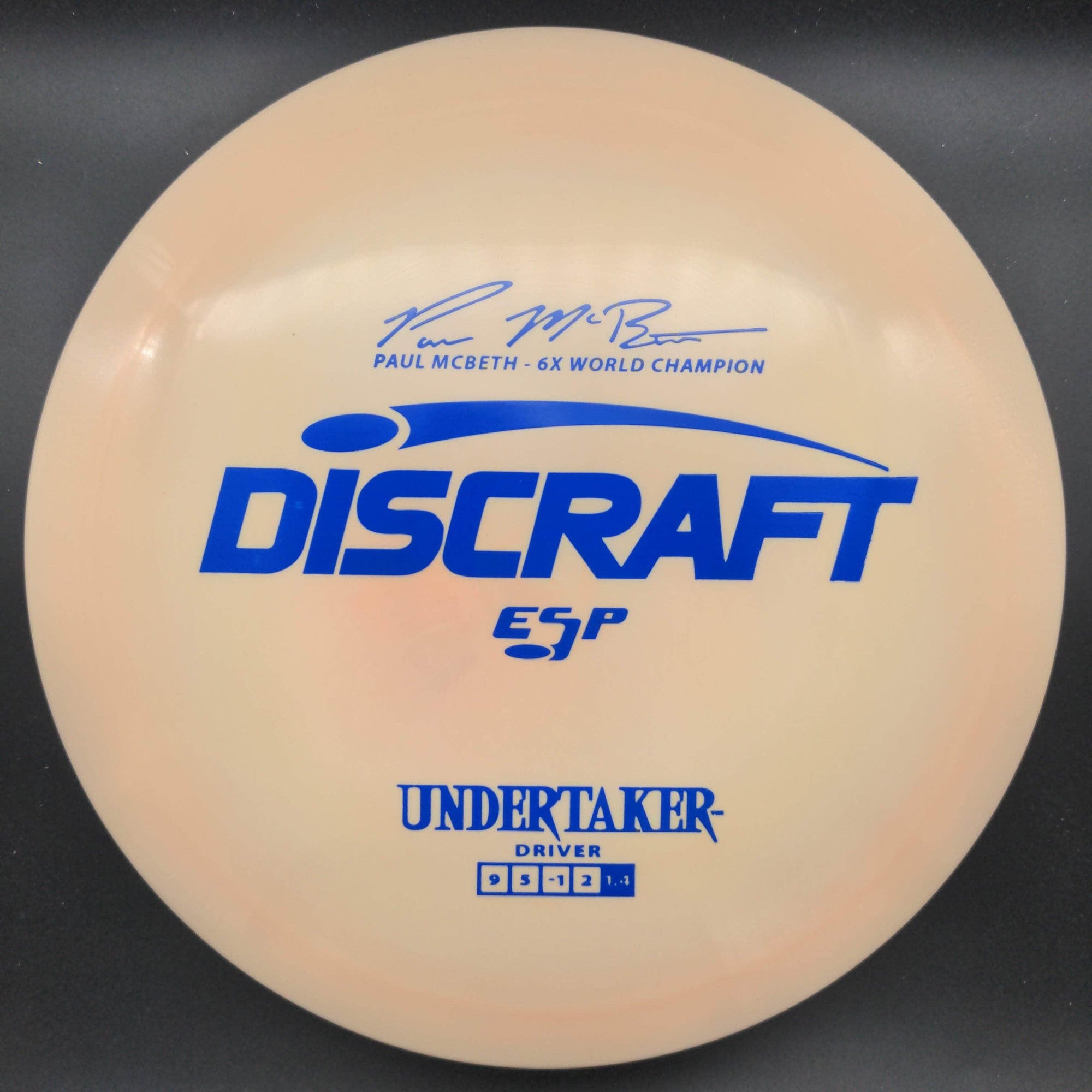 Discraft Fairway Driver Orange/Peach Blue Stamp 174g Undertaker ESP, Paul McBeth 6X