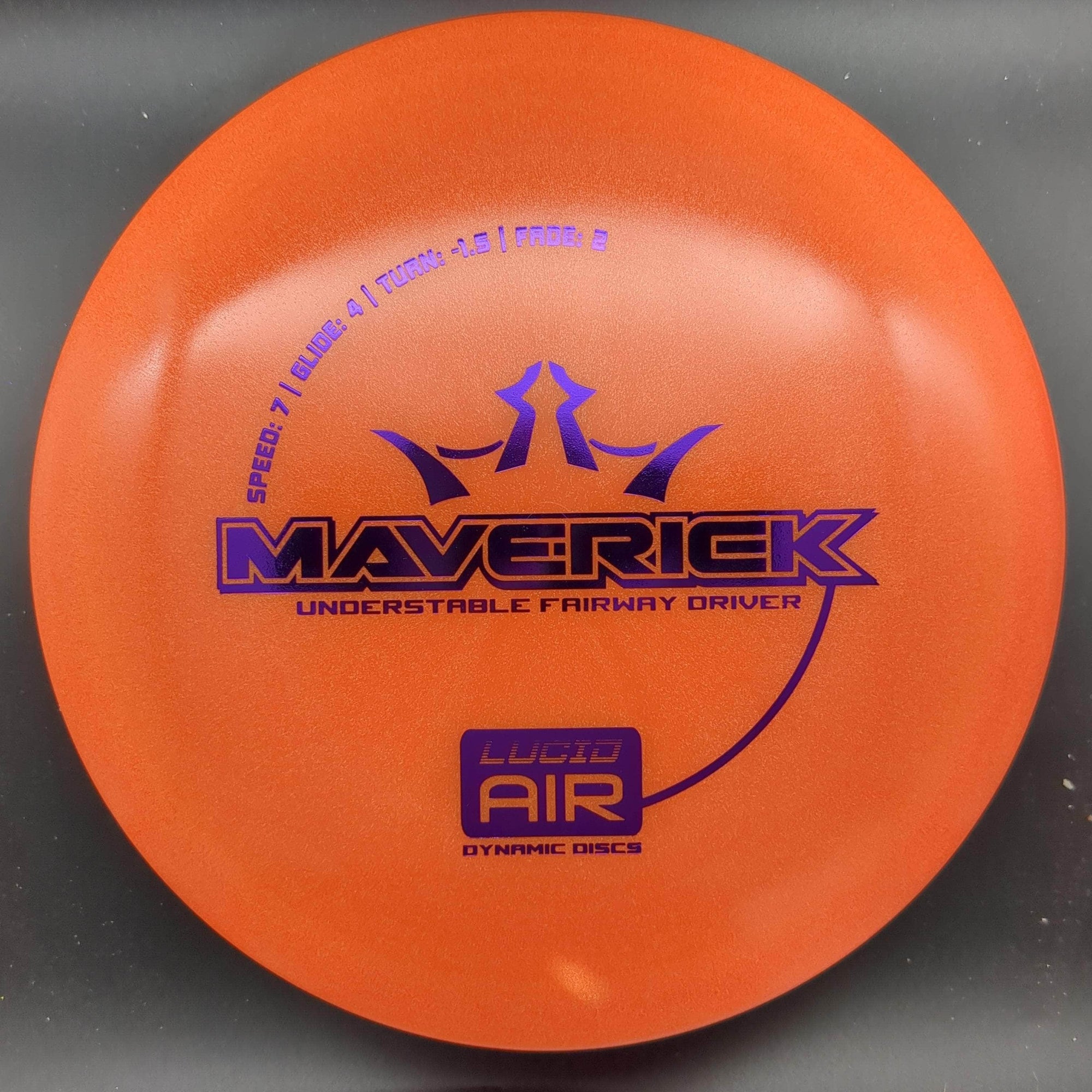 Dynamic Discs Fairway Driver Orange Purple Stamp 162g Maverick, Lucid Air