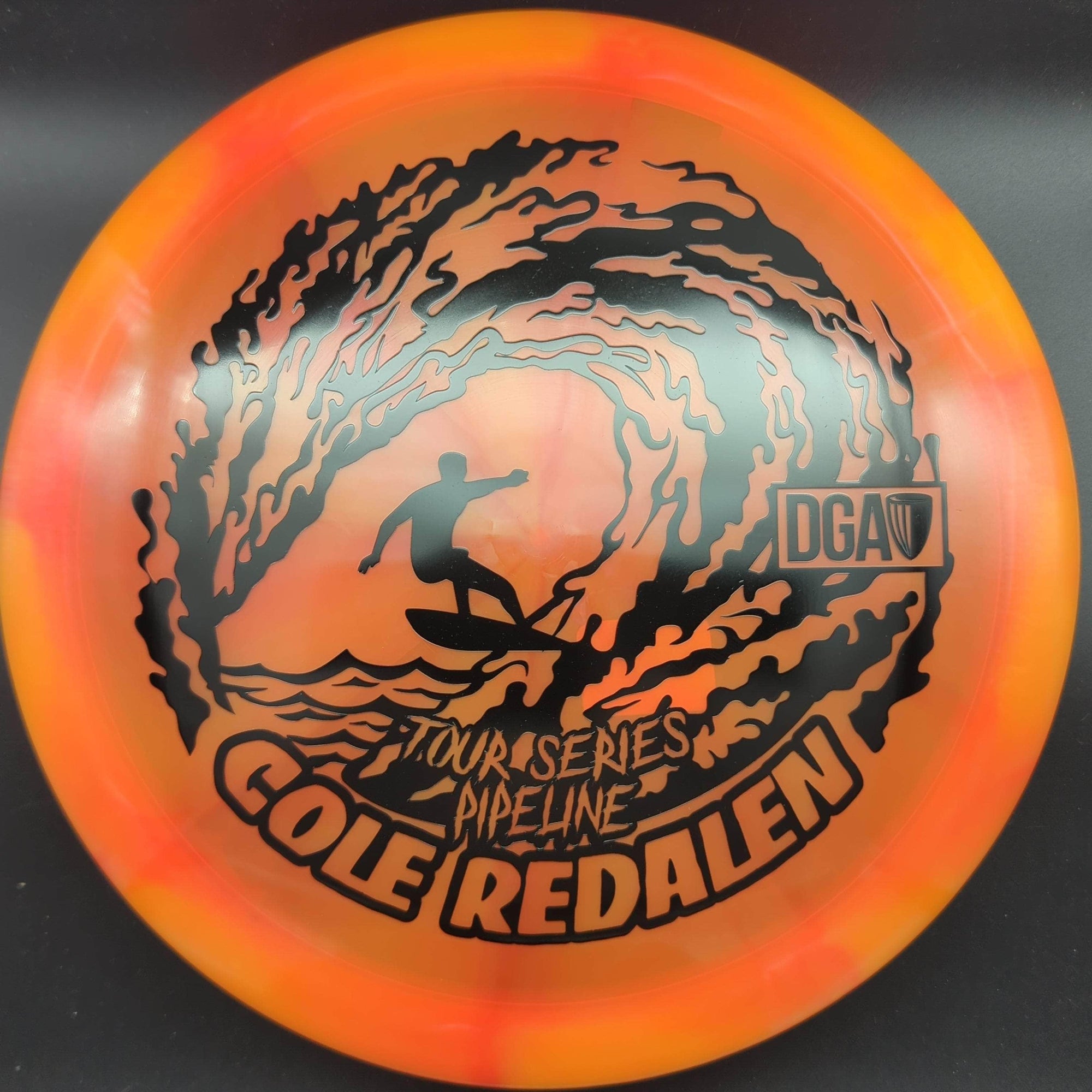 DGA Fairway Driver Orange/Red Black Stamp 174g Pipeline, Tour Series Swirly, Cole Redalen 2023