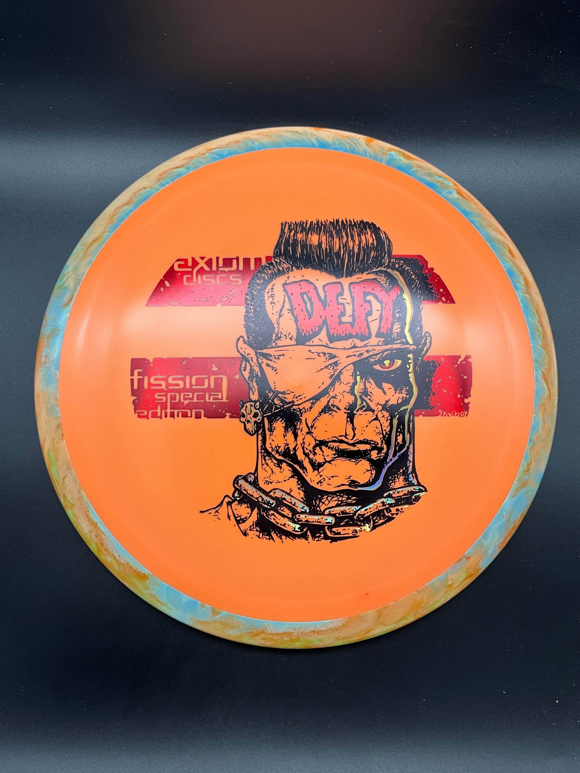 MVP Fairway Driver Orange/Teal Rim Orange Plate Red/Black/Gold Stamp 154g Defy, Fission Plastic - Special Edition