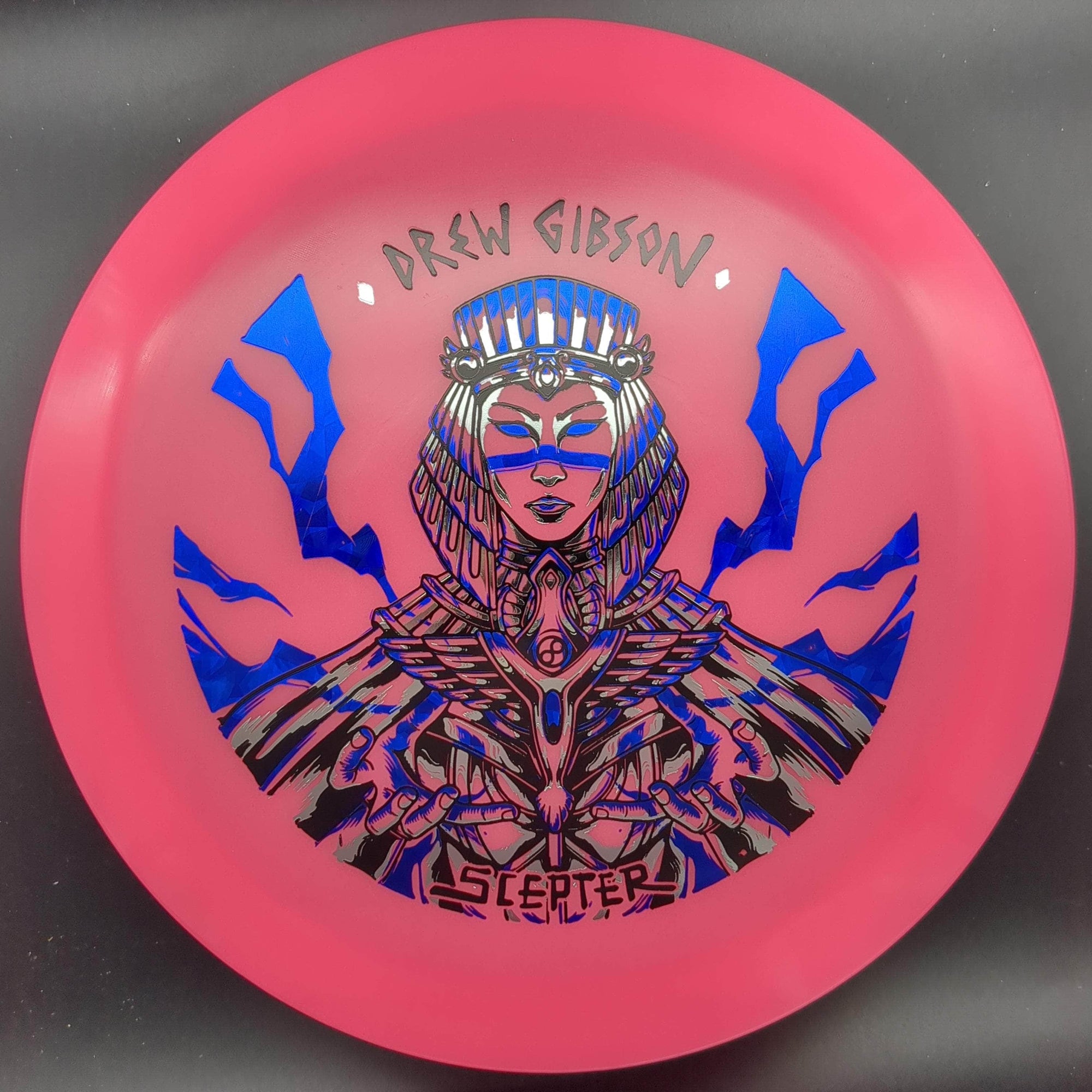 Infinite Discs Fairway Driver Pink Blue/Silver Stamp 175g Scepter, C-Blend Glow, Drew Gibson