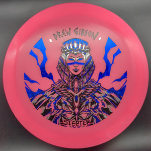 Infinite Discs Fairway Driver Pink Blue/Silver Stamp 175g Scepter, C-Blend Glow, Drew Gibson