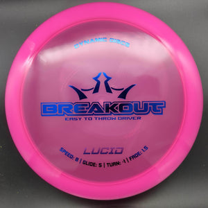 Dynamic Discs Fairway Driver Pink Blue Stamp 154g Breakout, Lucid