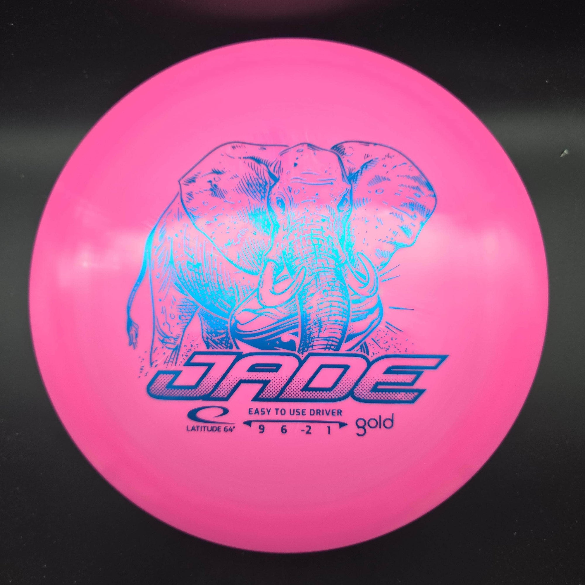 Latitude 64 Fairway Driver Pink Blue Stamp 164g Jade, Gold Plastic