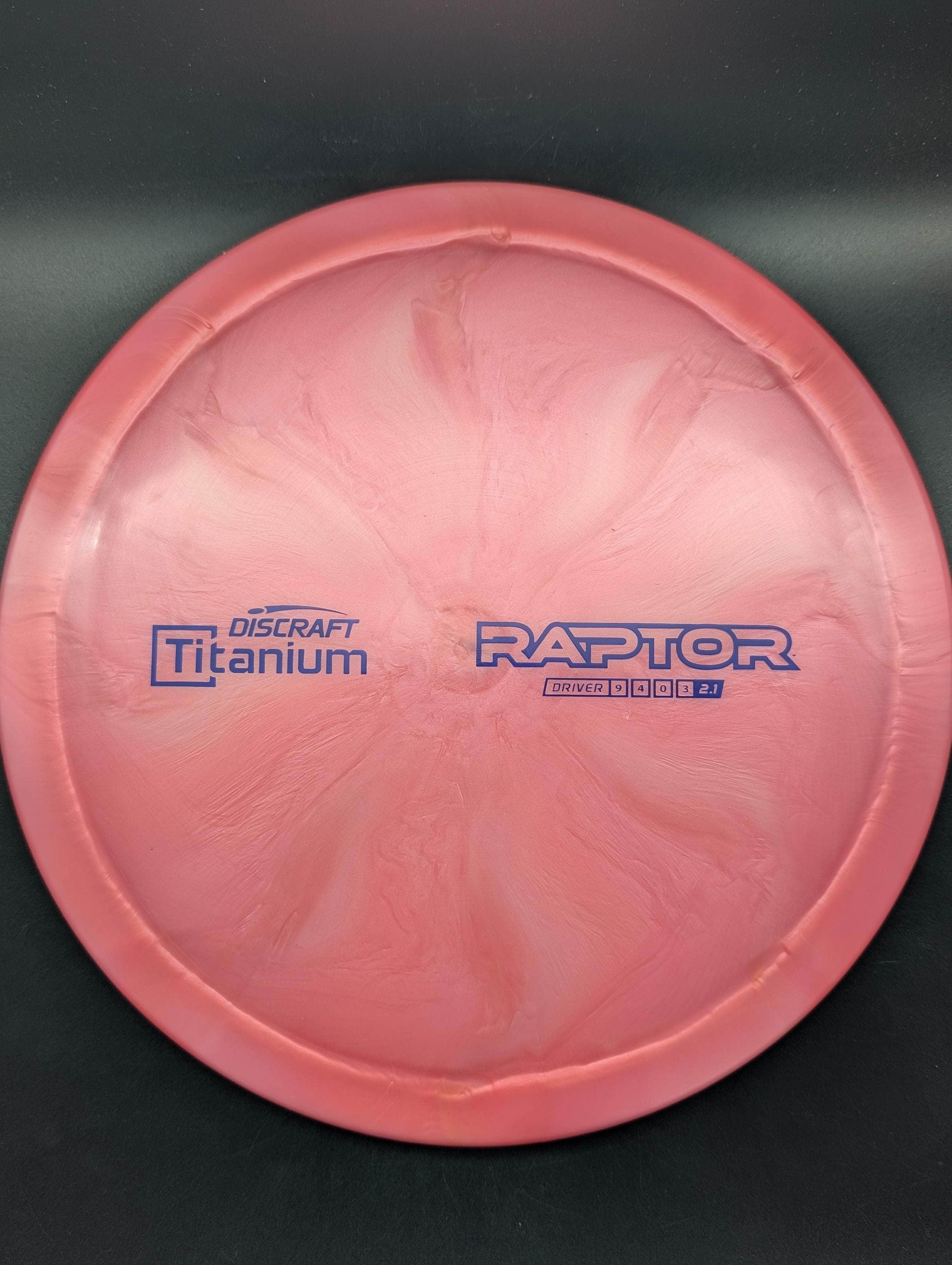 Discraft Fairway Driver Pink Blue Stamp 172g Raptor, Titanium Line