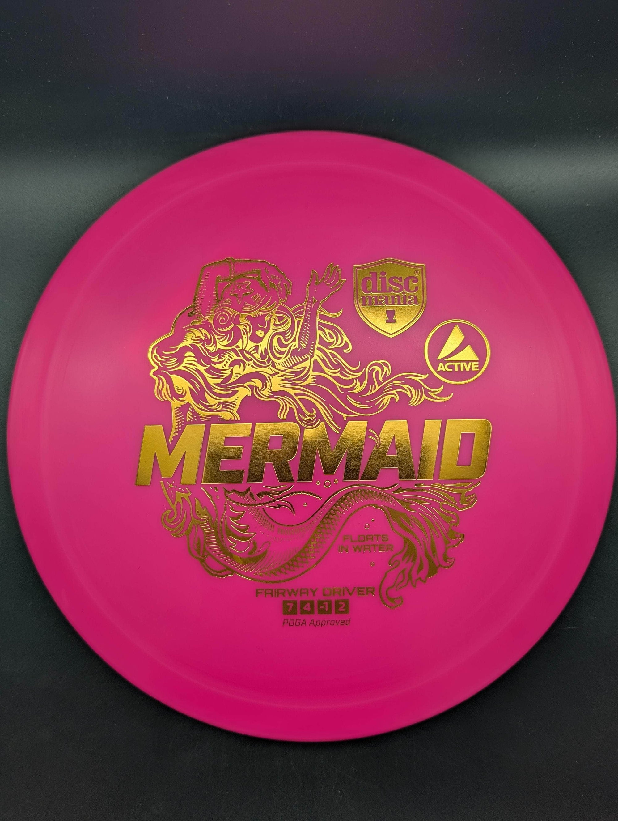 Discmania Fairway Driver Pink Gold Stamp 157g 7 Mermaid, Active Plastic