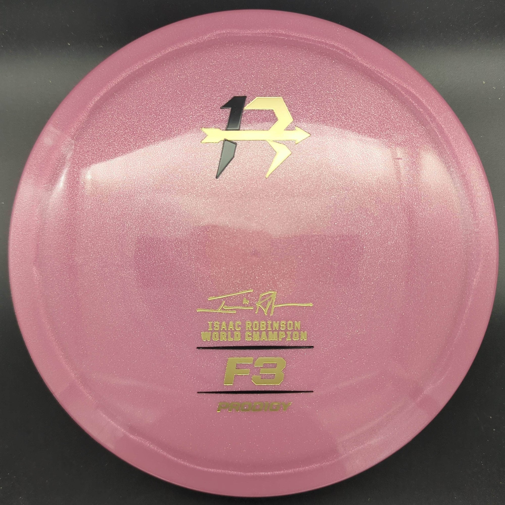 Prodigy Fairway Driver Pink Pale Gold Stamp 174g F3, 400 Glimmer Plastic, Isaac Robinson 2023 World Champion Stamp
