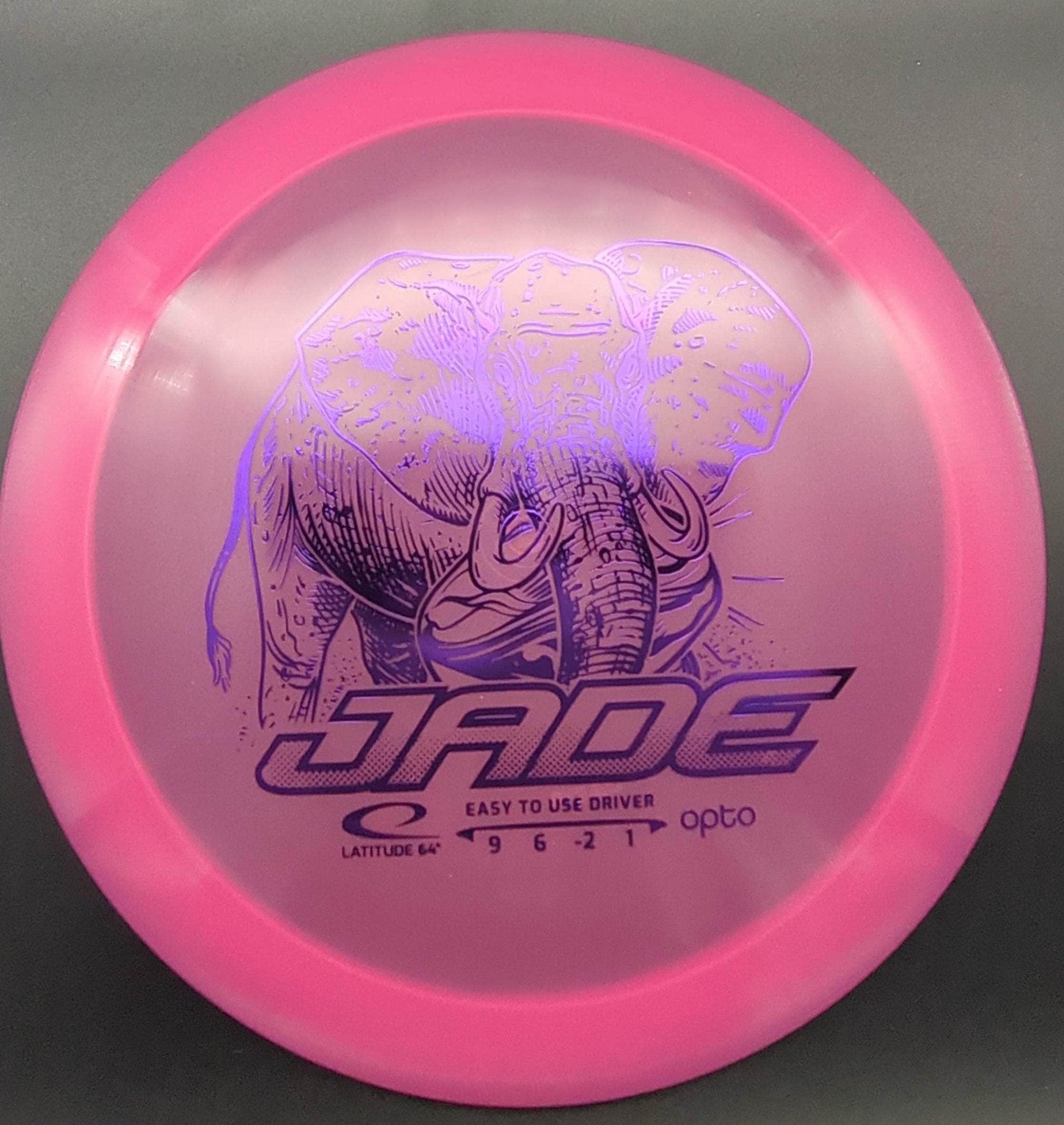 Latitude 64 Fairway Driver Pink, Purple Stamp 157g Jade, Opto Plastic