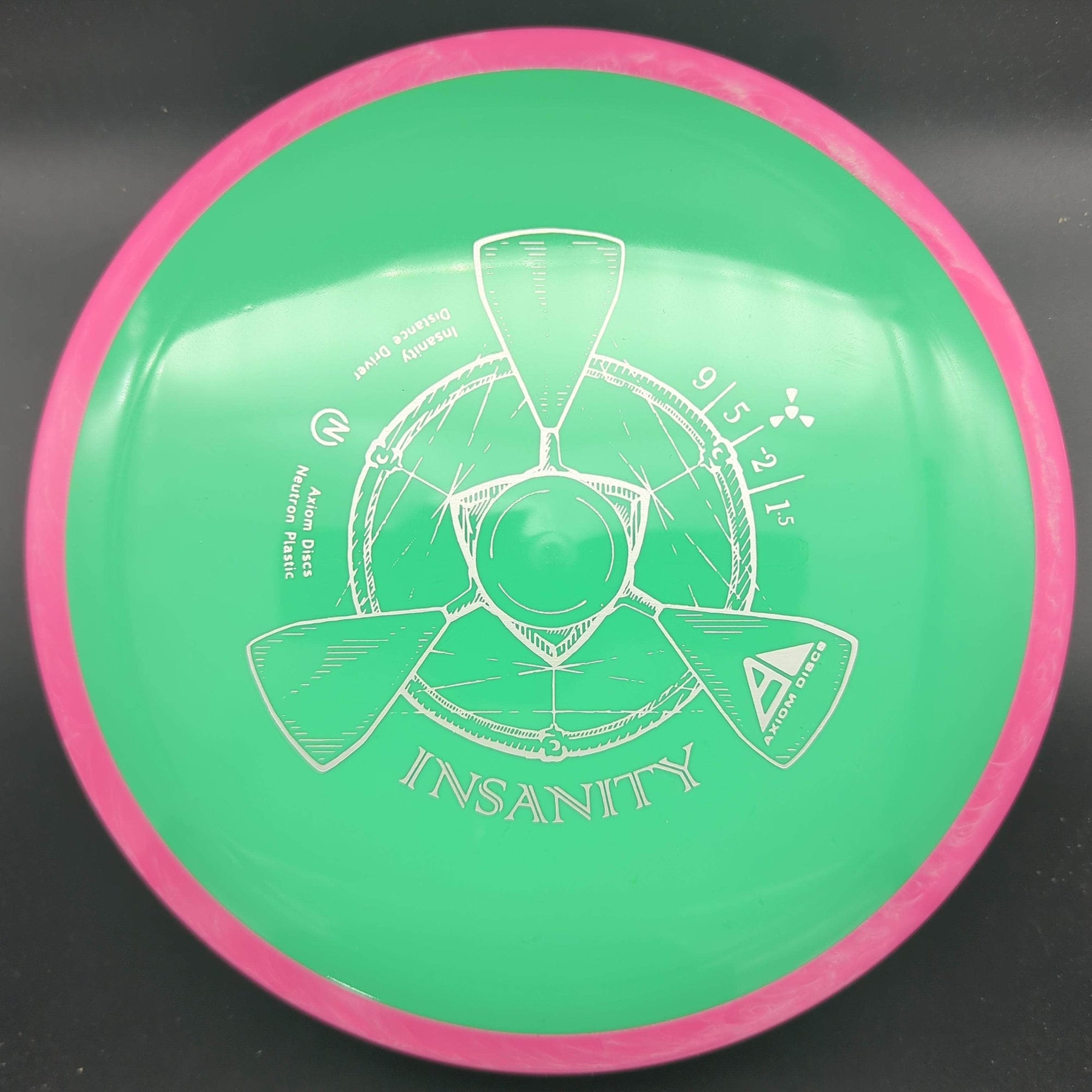 MVP Fairway Driver Pink Rim Green Plate 173g Insanity, Neutron Plastic