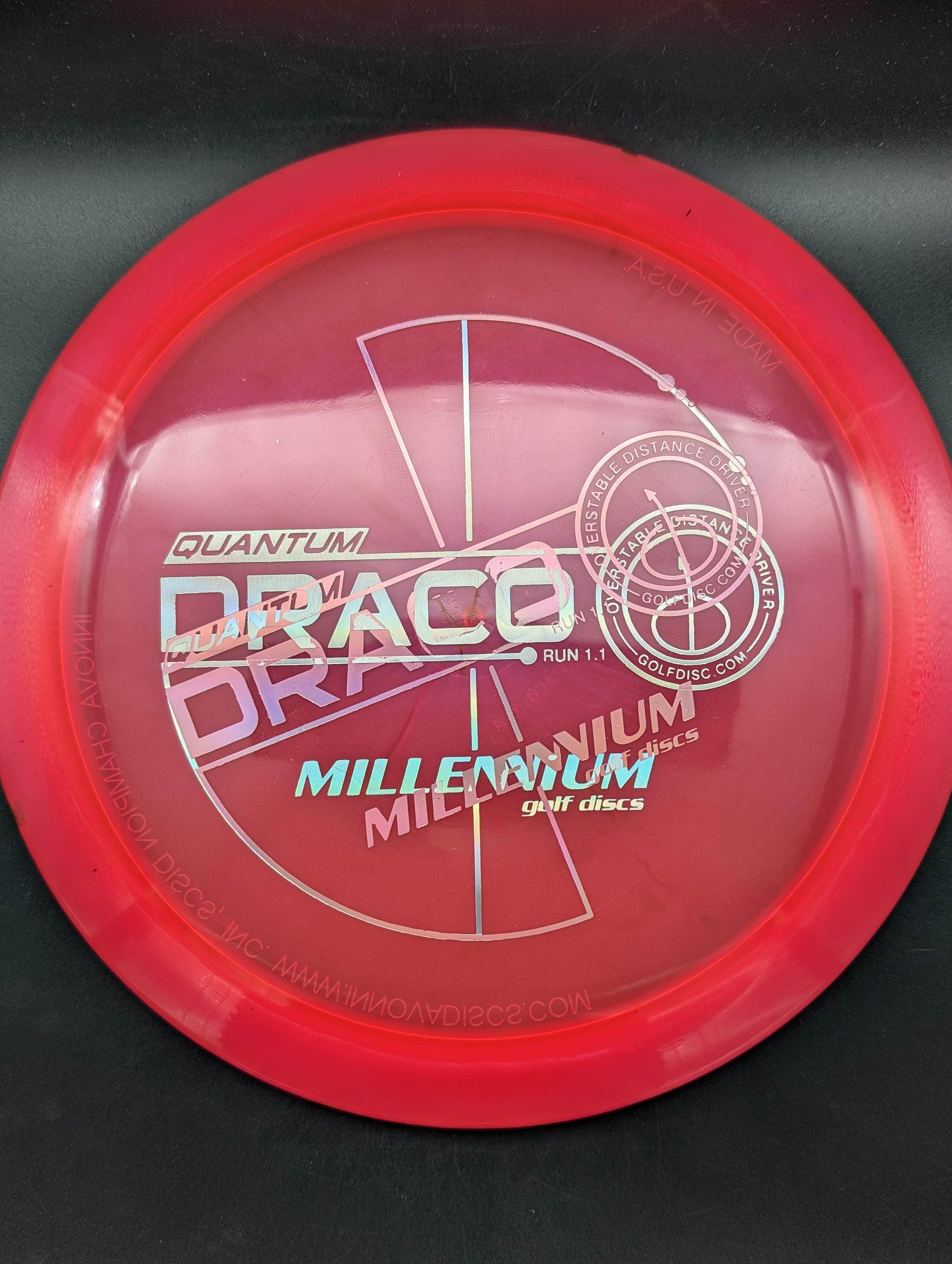 Millennium Discs Fairway Driver Pink Flag Stamp 171g (Run 1.4) Draco, Quantum - Calvin Heimburg