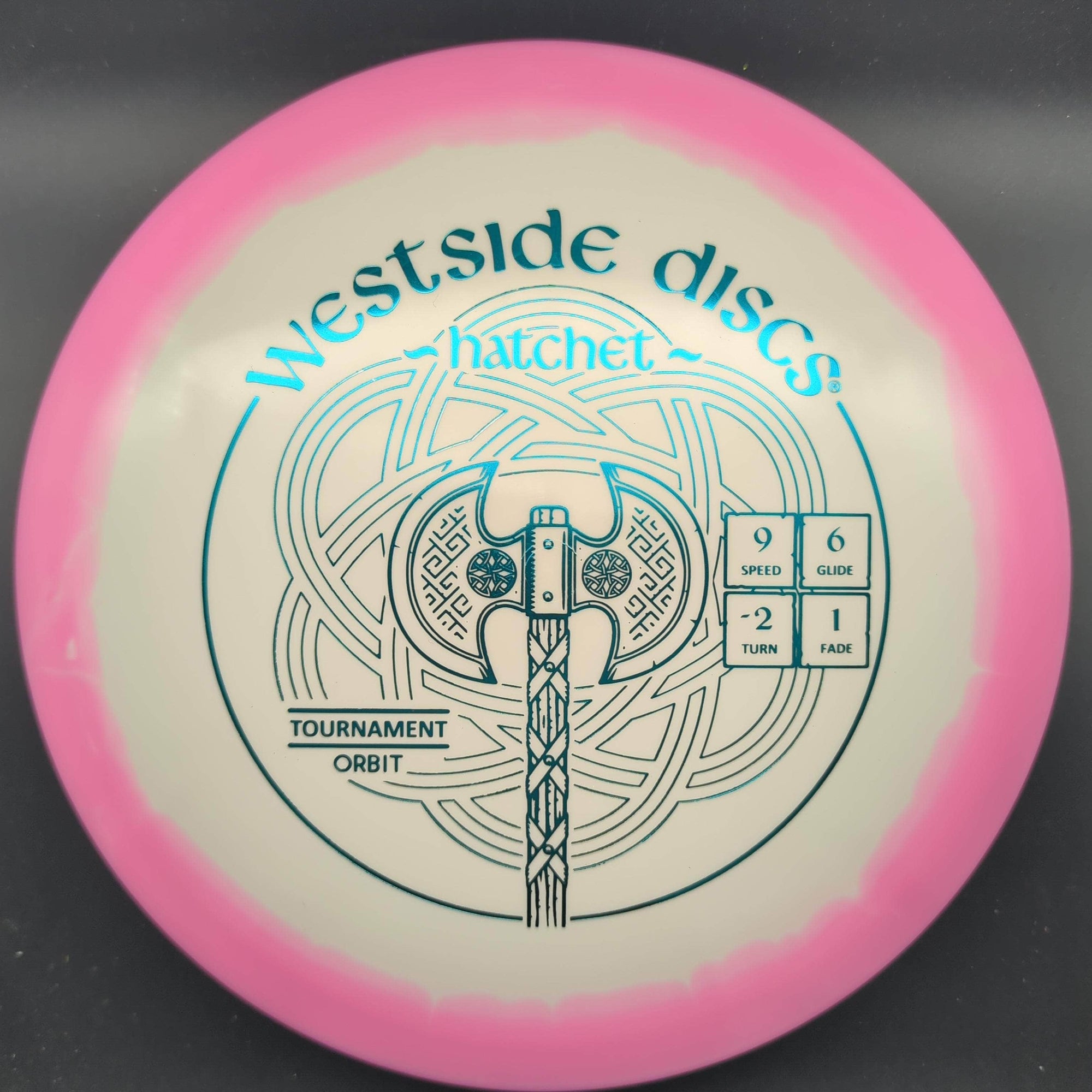 Westside Discs Fairway Driver Pink Teal Stamp 173g 2 Hatchet, Tournament Orbit