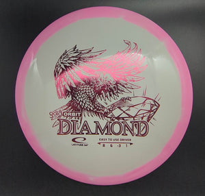 Latitude 64 Fairway Driver Pink/White Pink Stamp 158g Diamond, Gold Orbit