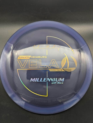 Millennium Discs Fairway Driver Purple Gold Holo Stamp 175g (Run 1.3) Vela, Quantum - Calvin Heimburg