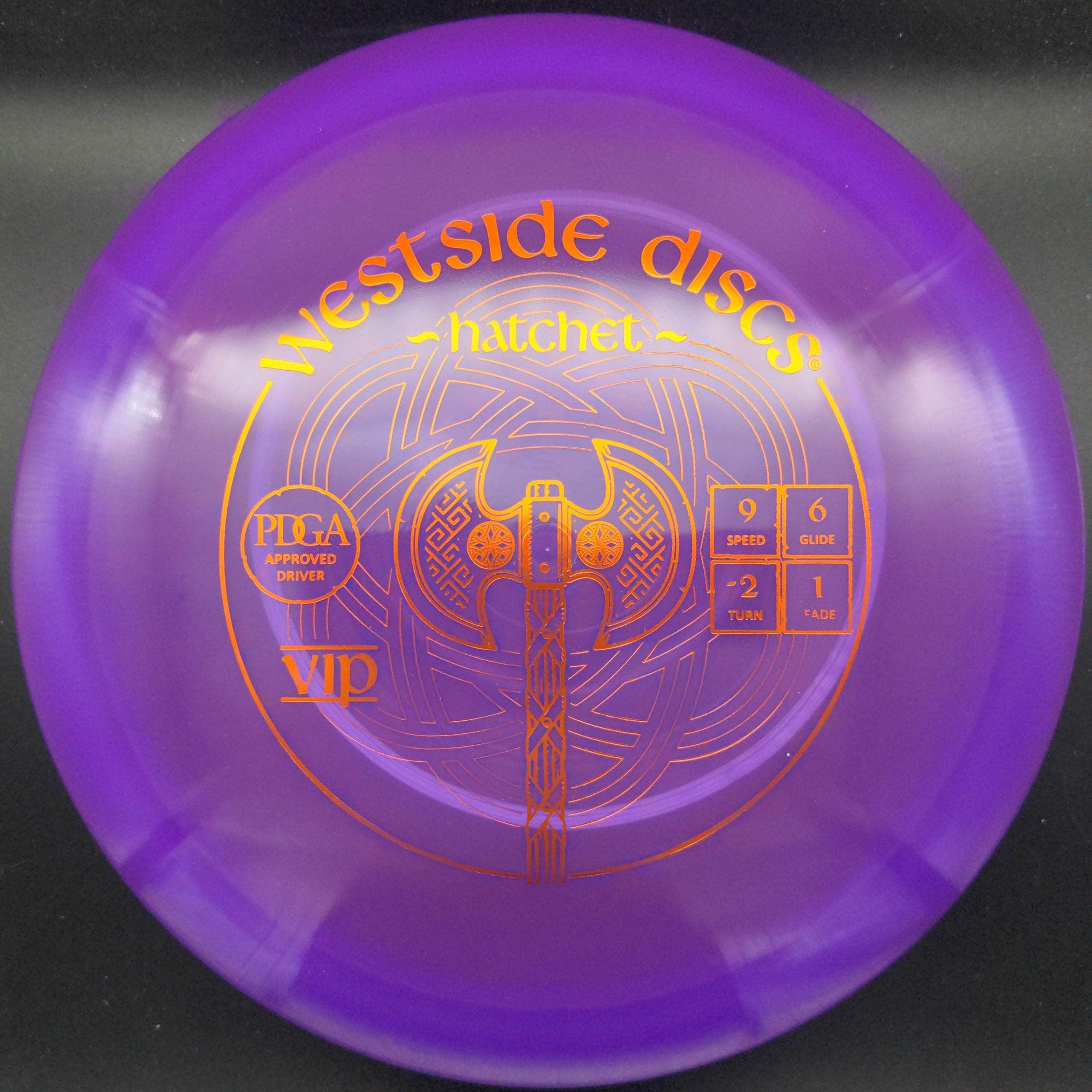 Westside Discs Fairway Driver Purple Orange Stamp 173g Hatchet, VIP