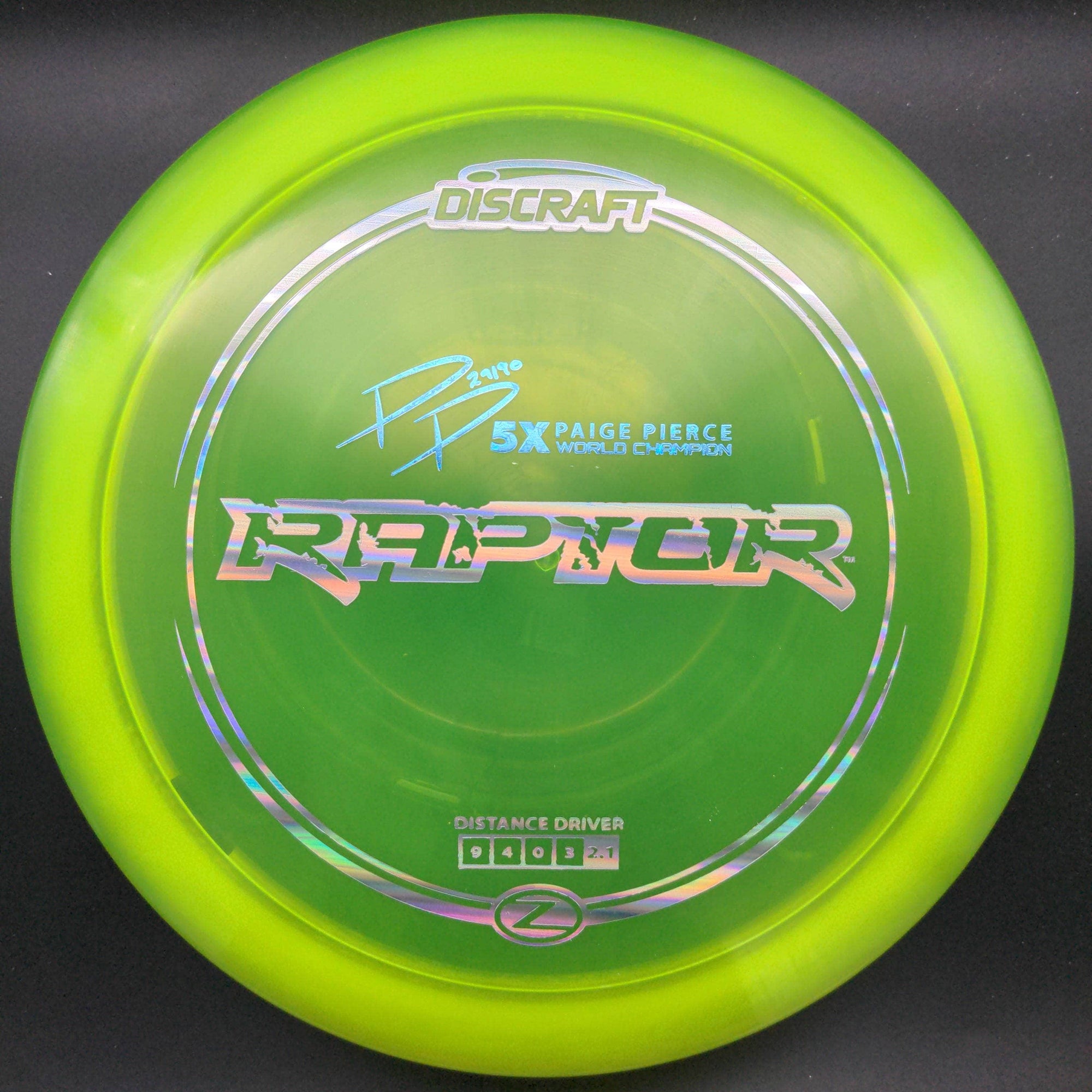 Discraft Fairway Driver Raptor, Z Line, Paige Pierce