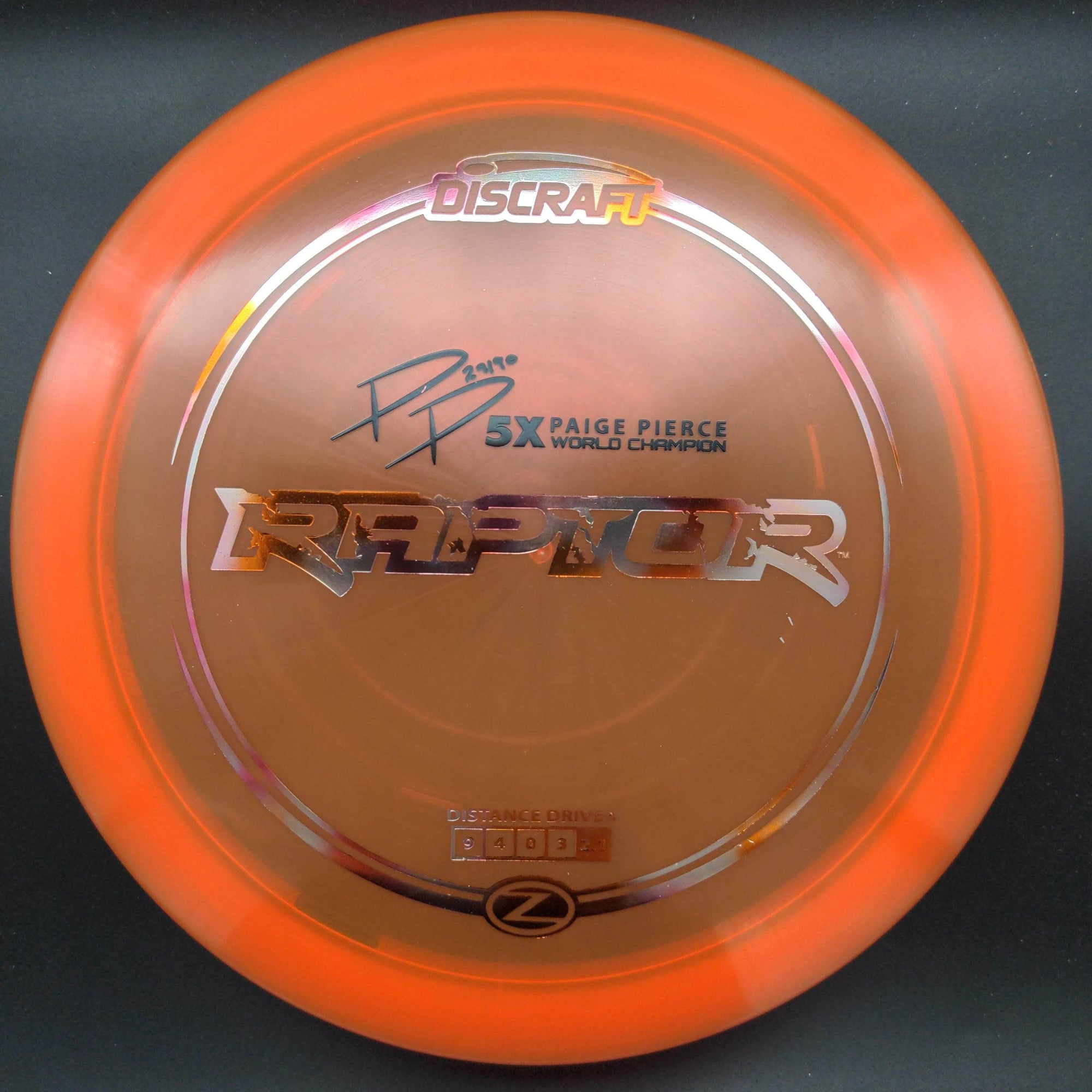 Discraft Fairway Driver Raptor, Z Line, Paige Pierce