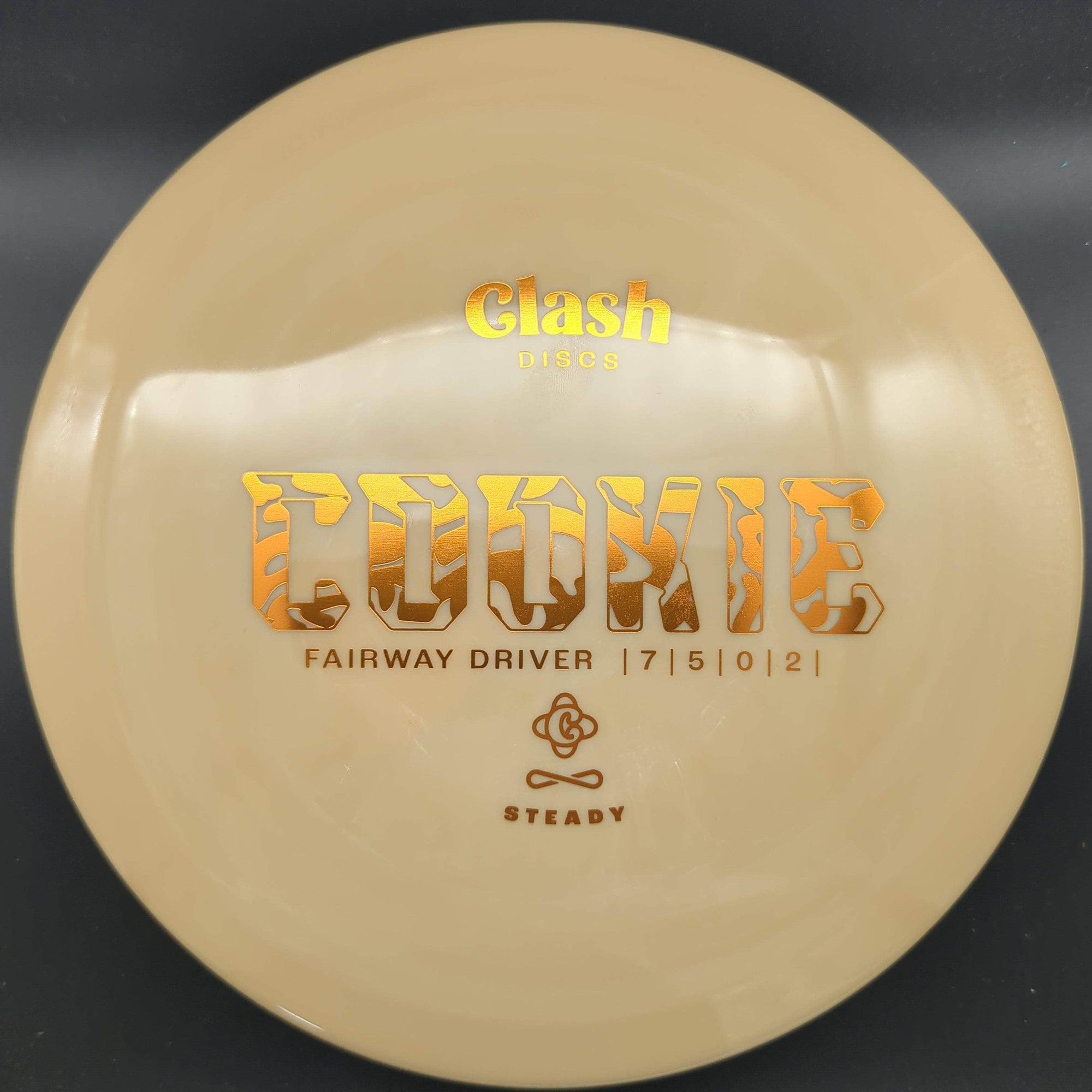 Clash Discs Fairway Driver Tan Orange Stamp 174g Cookie, Steady Plastic