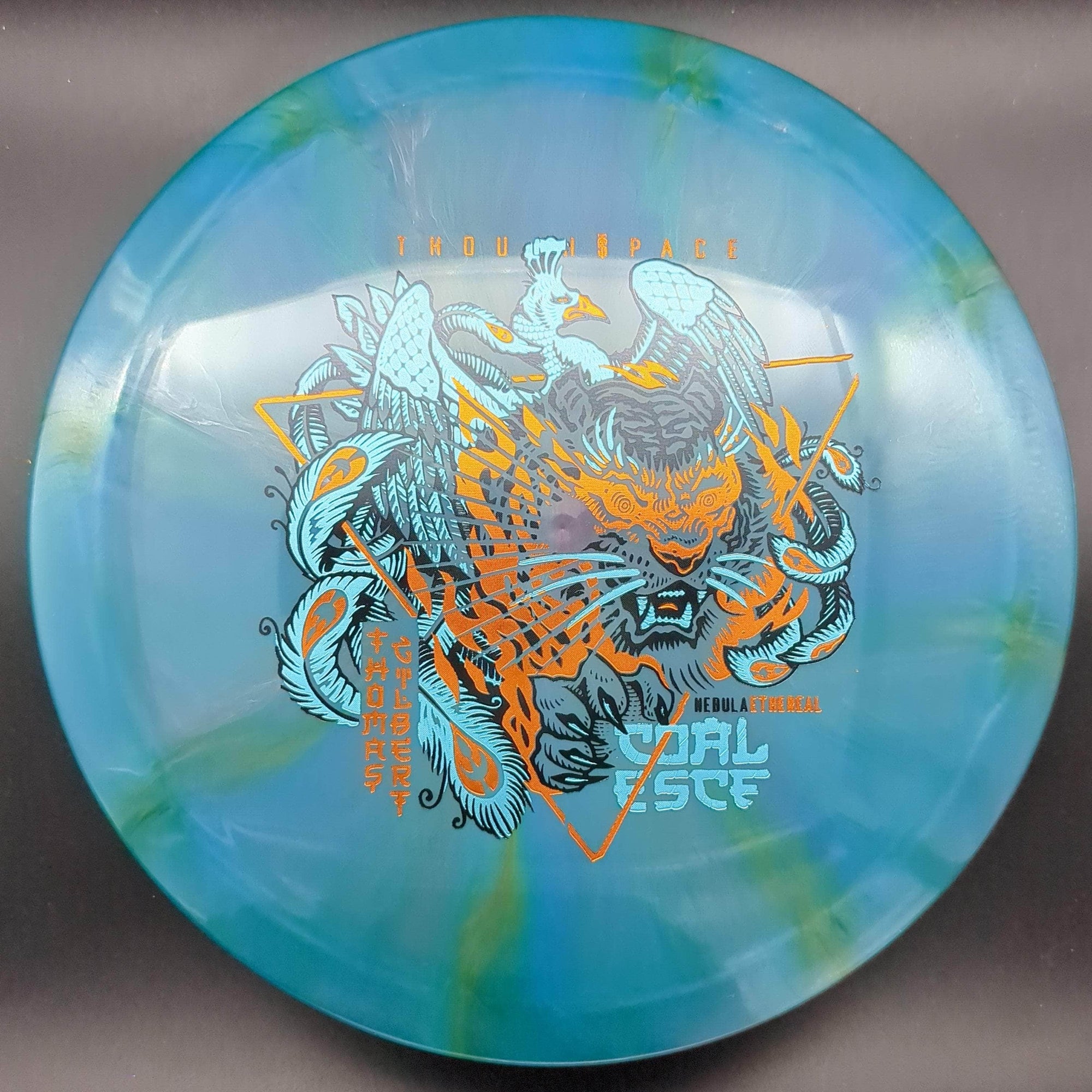 Thought Space Athletics Fairway Driver Teal Blue/Copper Stamp 174g Coalesce, Nebula Ethereal, Thomas Gilbert Signature
