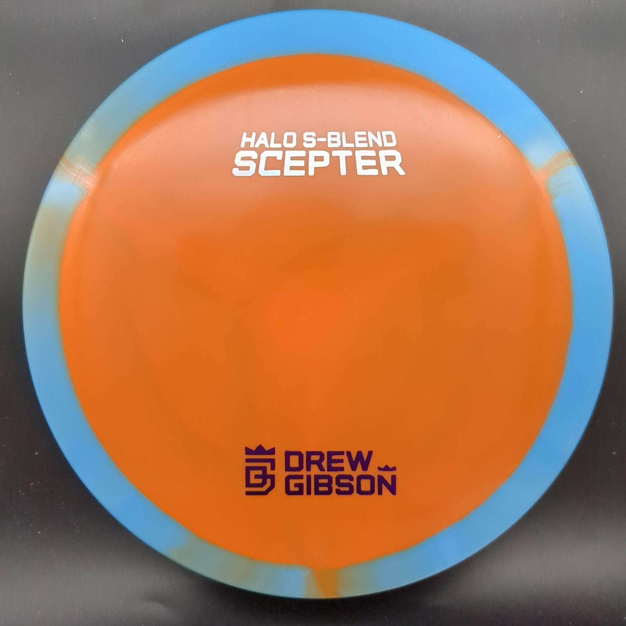 Infinite Discs Fairway Driver Teal Rim Orange Plate Silver/Purple Stamp 175g Scepter, Halo S-Blend, Drew Gibson Edition