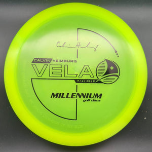 Millennium Discs Fairway Driver Yellow Black Stamp 175g (Run 1.2) Vela, Quantum - Calvin Heimburg