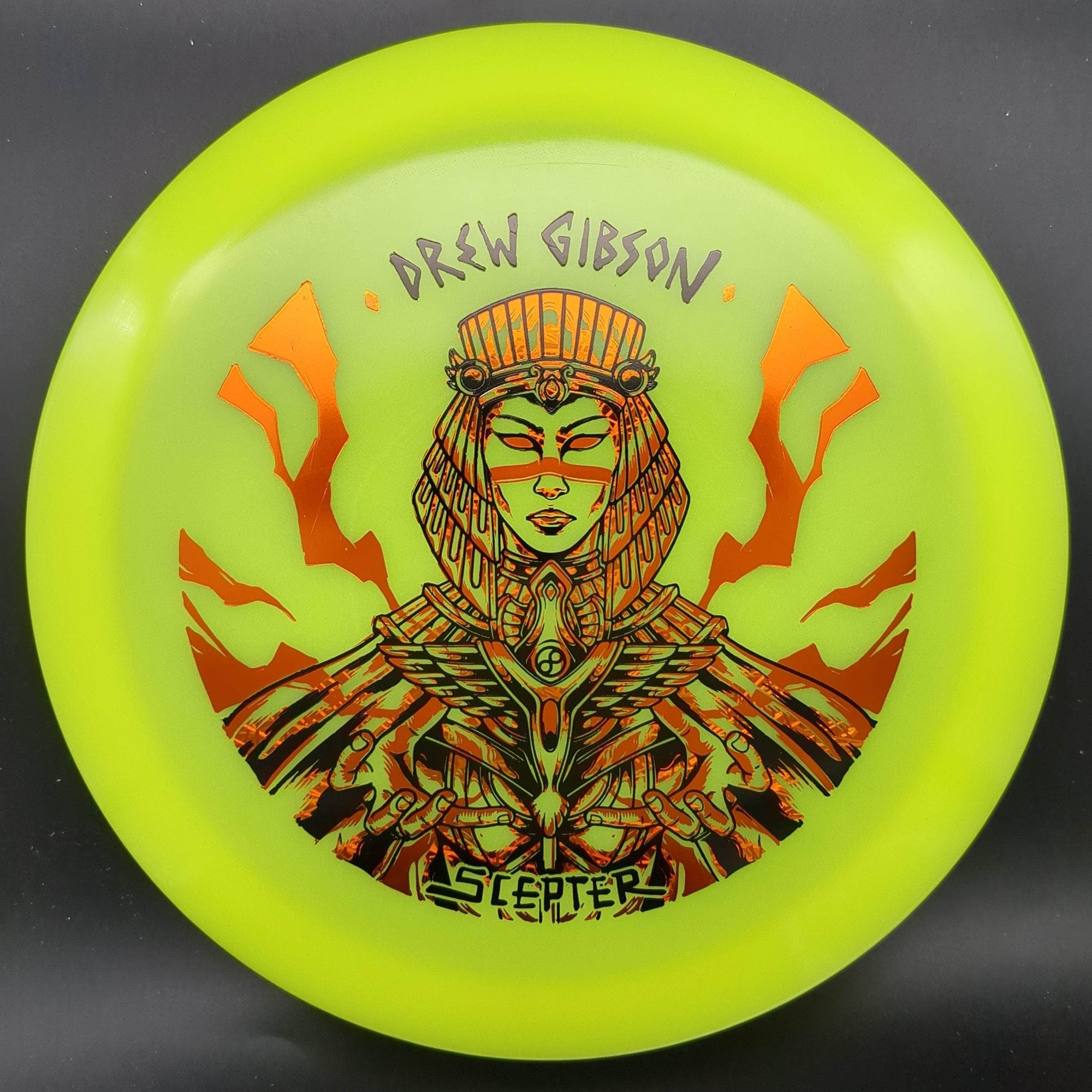 Infinite Discs Fairway Driver Yellow Copper Stamp 175g Scepter, C-Blend Glow, Drew Gibson