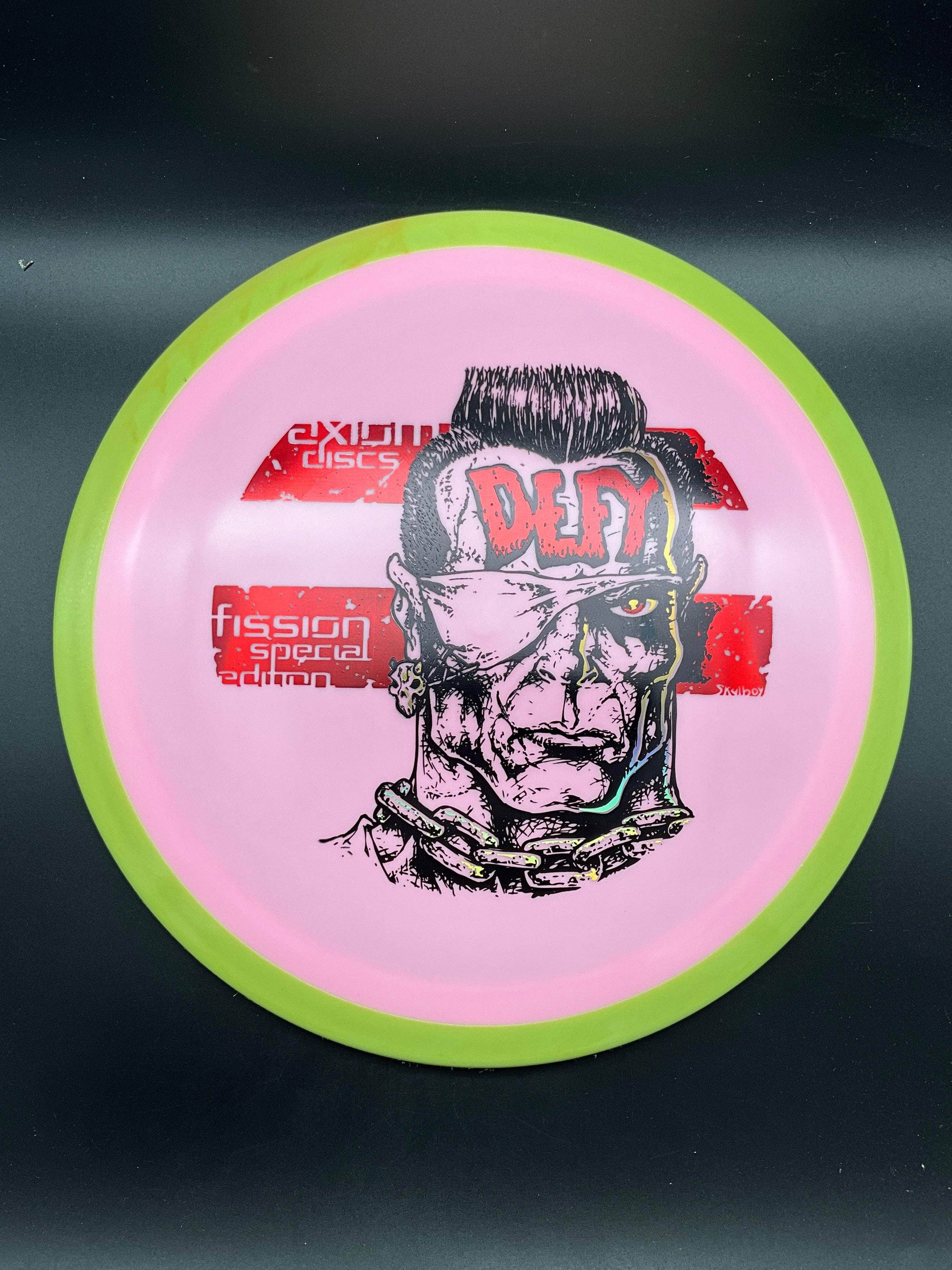 MVP Fairway Driver Yellow/Green Rim Pink Plate Red/Black/Gold Stamp 165g Defy, Fission Plastic - Special Edition