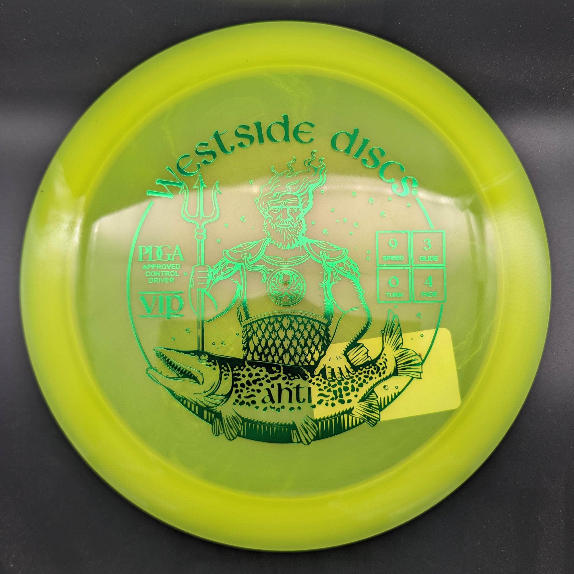 Westside Discs Fairway Driver Yellow Green Stamp 174g Ahti, VIP Plastic