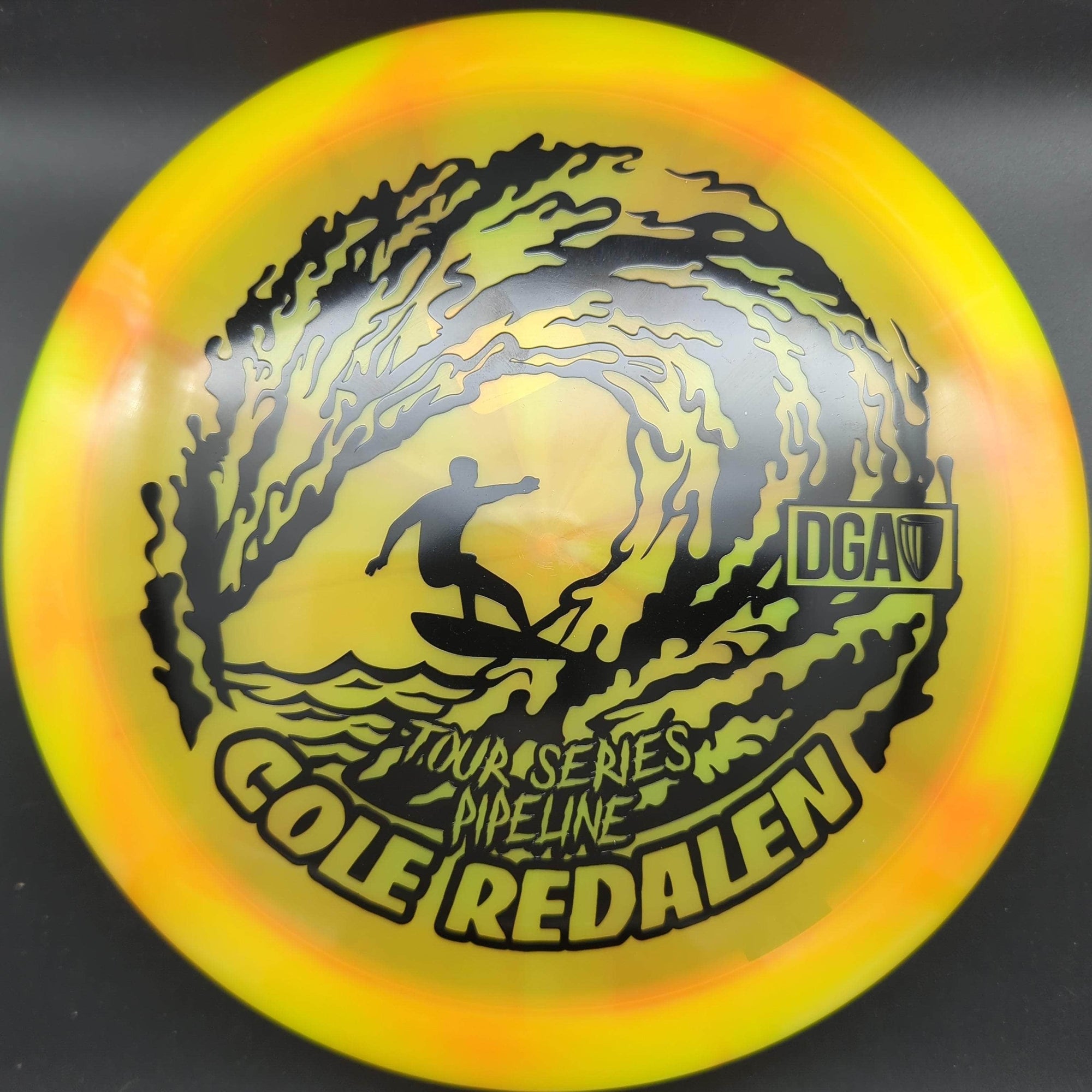 DGA Fairway Driver Yellow/Orange Black Stamp 174g #3 Pipeline, Tour Series Swirly, Cole Redalen 2023