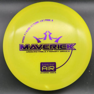 Dynamic Discs Fairway Driver Yellow Purple Stamp 162g Maverick, Lucid Air