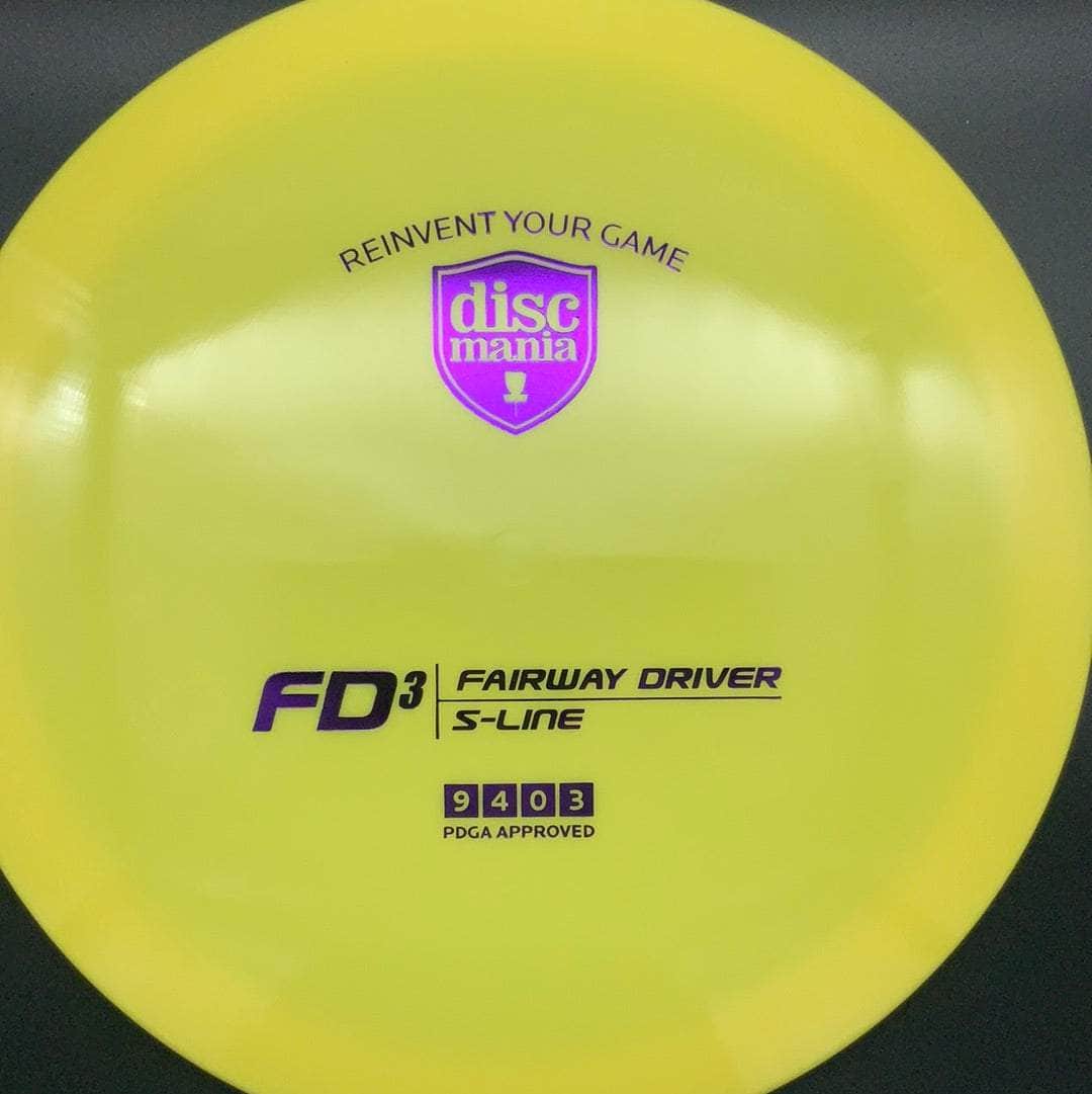 Discmania Fairway Driver Yellow Purple Stamp 174g 2 FD3, S Line