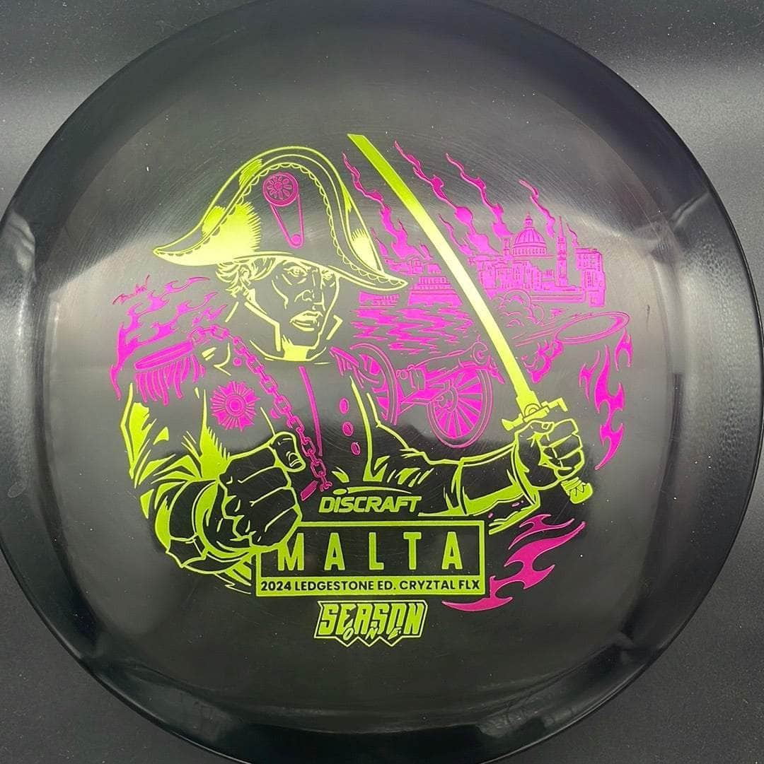 Discraft Mid Range Black Green/Purple Stamp 176g Malta, Cryztal Flx, 2024 Ledgestone Edition