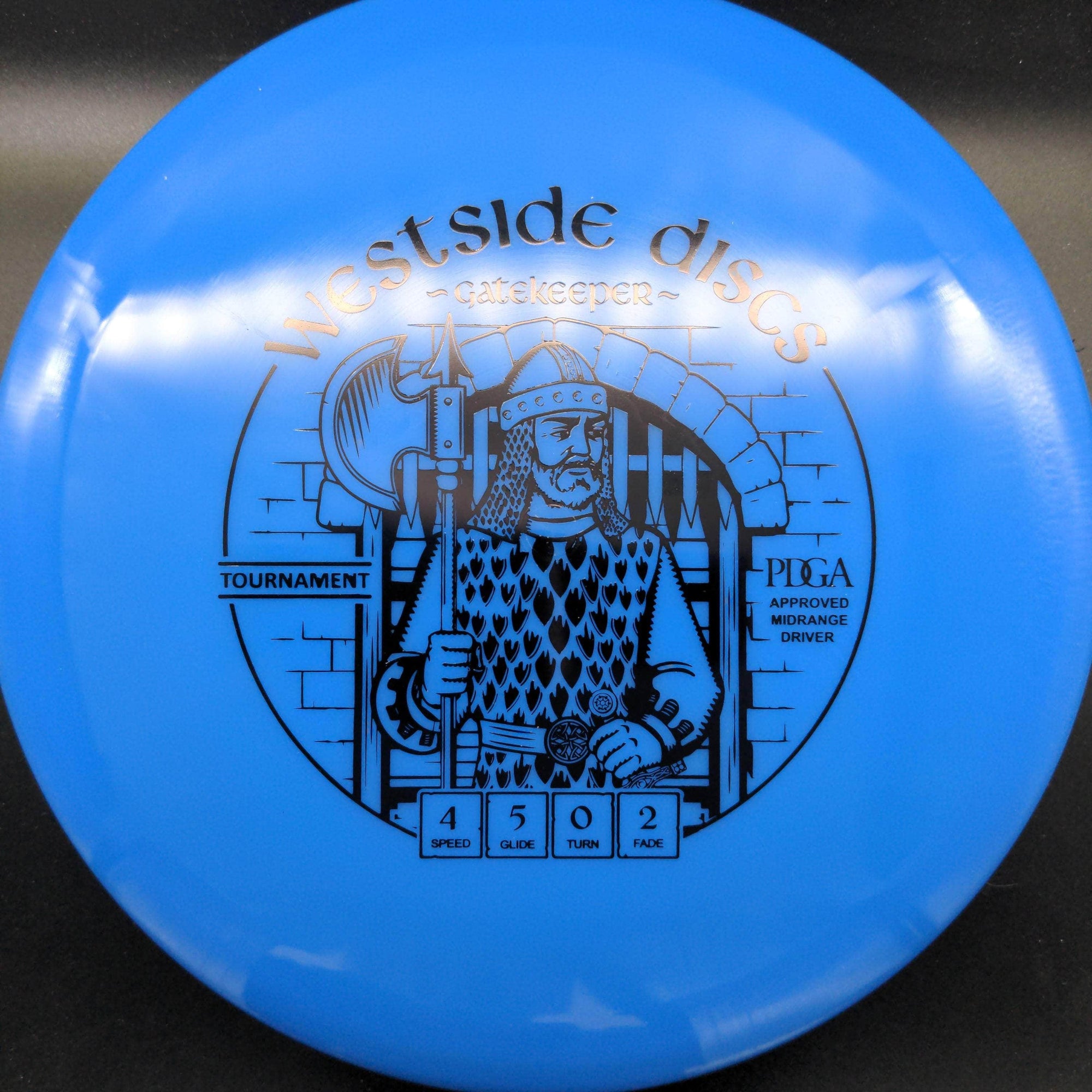 Westside Discs Mid Range Blue Black Stamp 177g Gatekeeper, Tournament Plastic