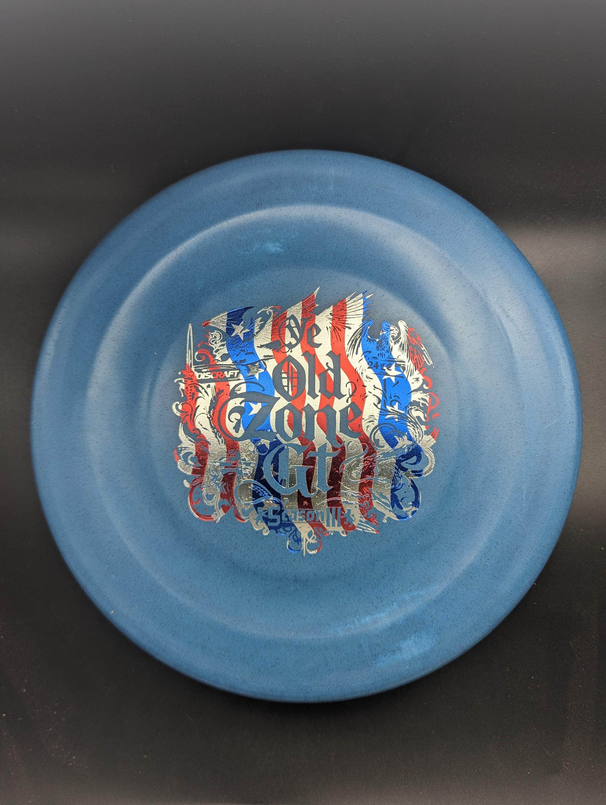 Discraft Mid Range Blue Flag Stamp 172g 2 Zone GT, Rubber Blend - Ledgestone Season 3 (Le Old Zone GT)