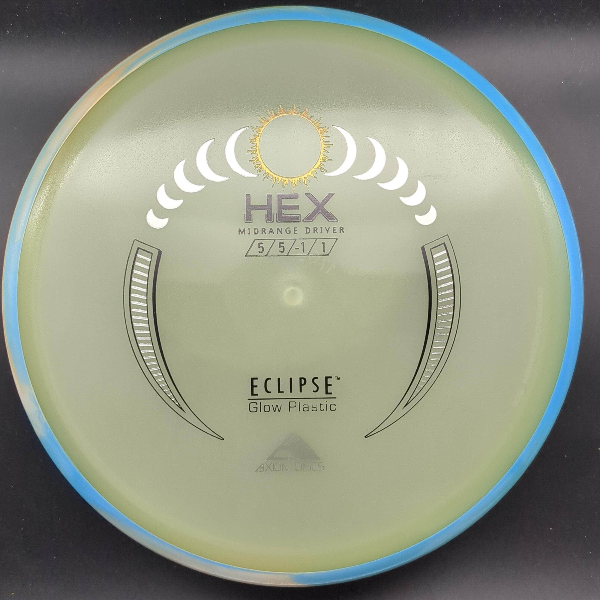 MVP Mid Range Blue/Peach Rim 176g Hex, Eclipse Glow Plastic