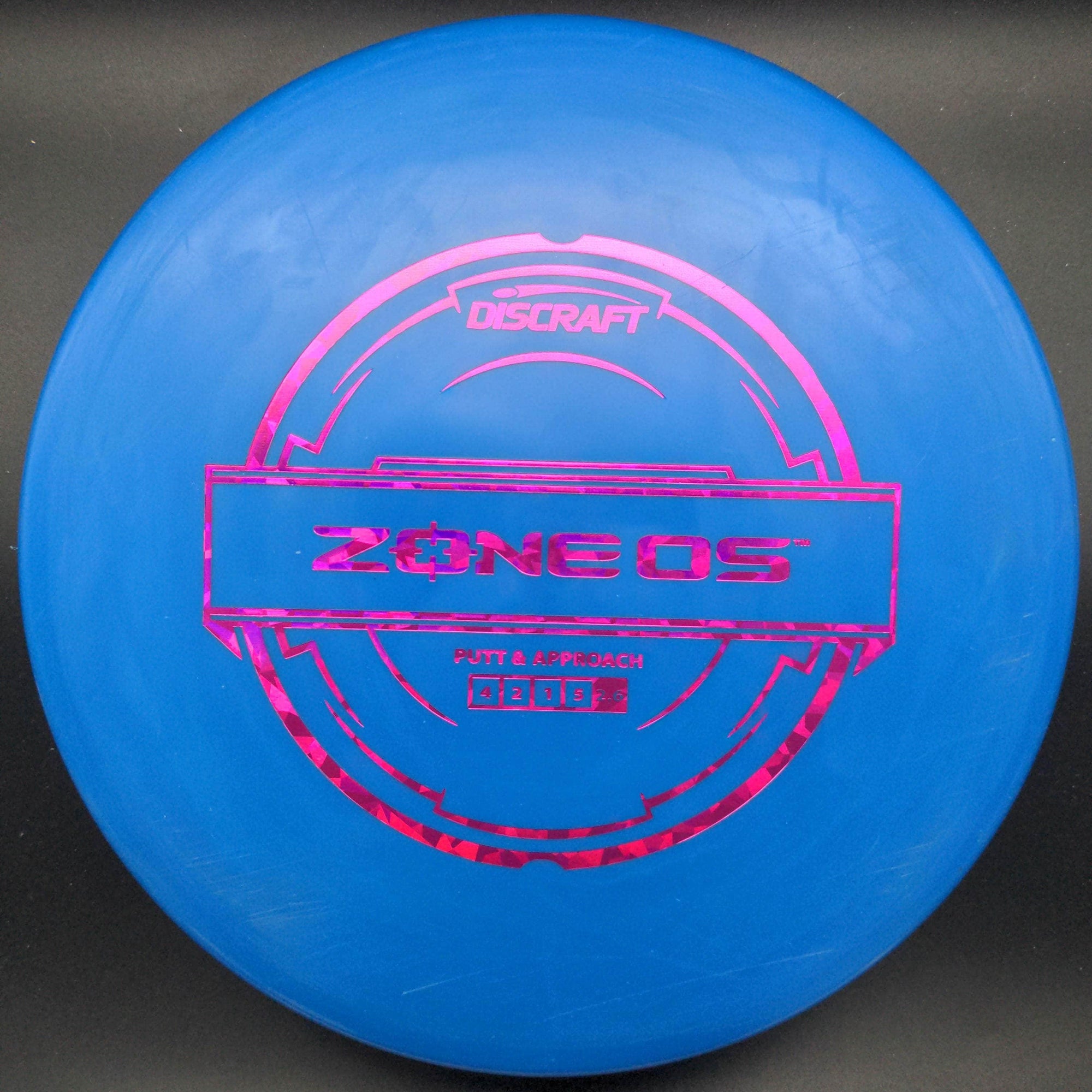 Discraft Mid Range Blue Pink Shatter Stamp 169g Zone OS, Putter Line