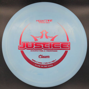 Dynamic Discs Mid Range Blue Red Stamp 176g Justice, Classic Moonshine