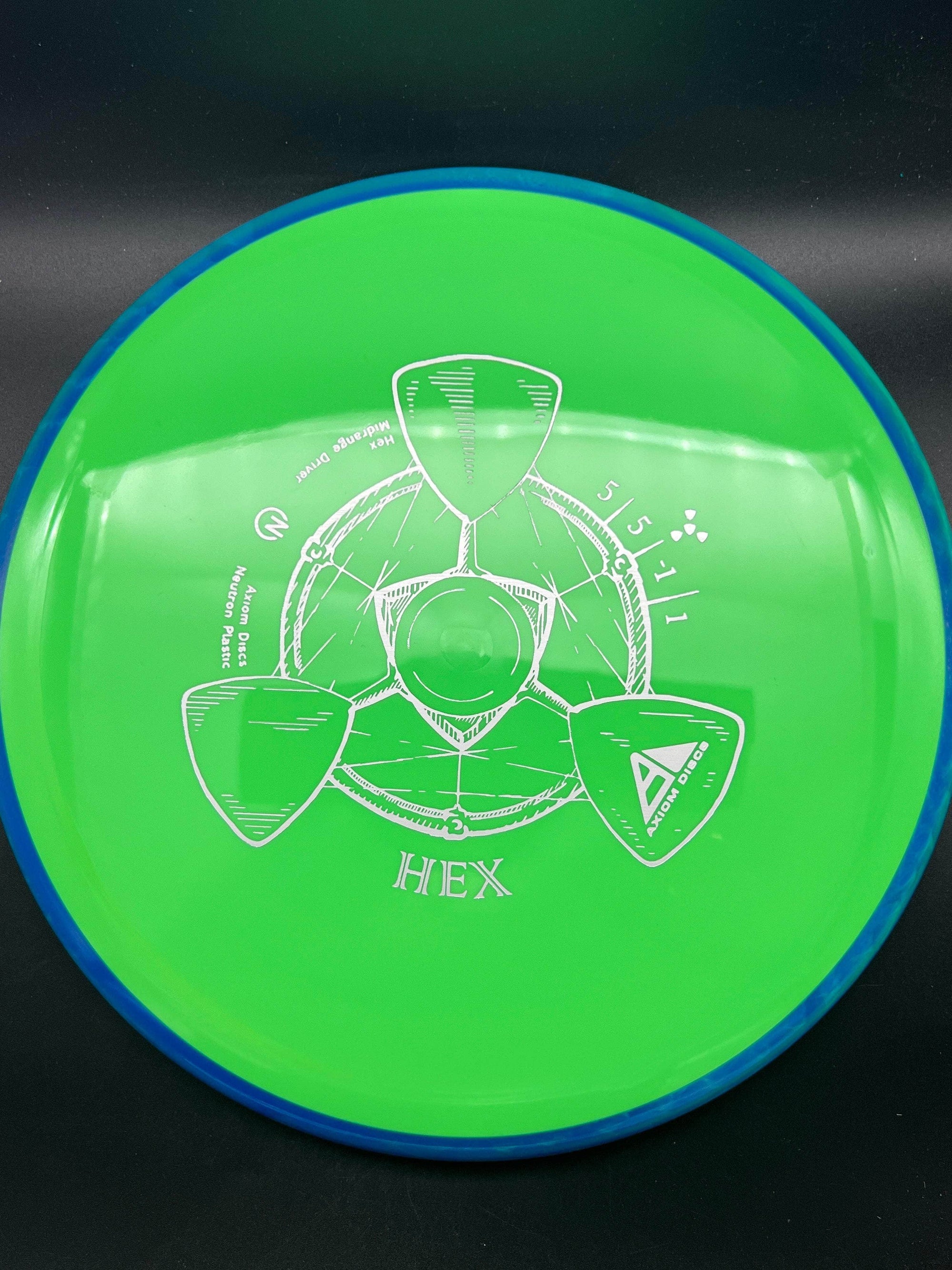 MVP Mid Range Blue Rim Green Plate 171g Hex, Neutron Plastic