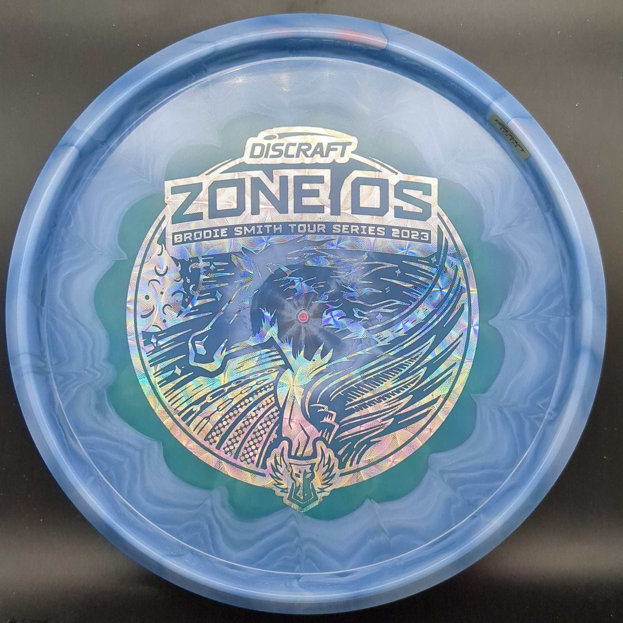 Discraft Mid Range Blue Silver Holo Stamp 174g Zone OS, Brodie Smith Tour Series, 2023