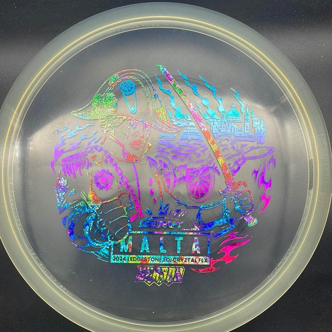 Discraft Mid Range Clear Rainbow/Blue Shatter Stamp 174g Malta, Cryztal Flx, 2024 Ledgestone Edition