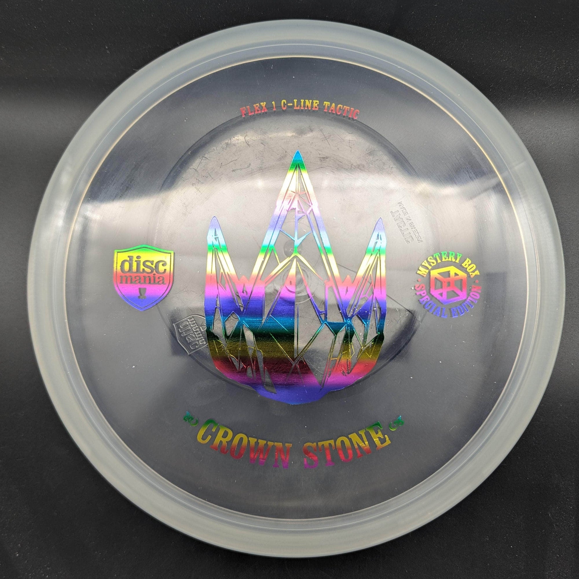 Discmania Mid Range Clear Rainbow Stamp 176g Tactic , Flex-1, C-Line, Crown Stone
