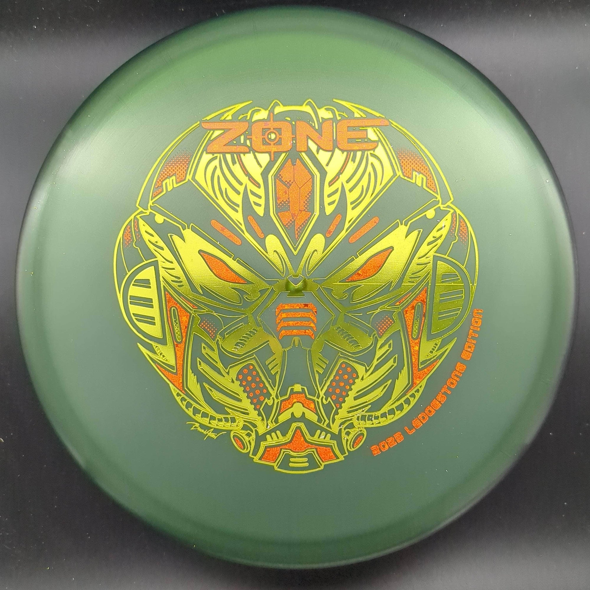 Discraft Mid Range Dark Green Gold/Orange Stamp 174g Zone, Z Colorshift, 2023 Ledgestone Edition