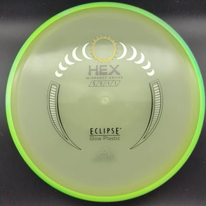 MVP Mid Range Green/Blue Rim 176g Hex, Eclipse Glow Plastic