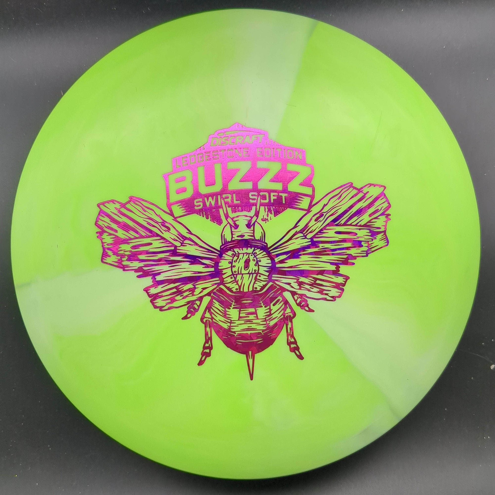 Discraft Mid Range Green Pink Stamp 178g Buzzz, Swirl Soft, 2023 Ledgestone Edition