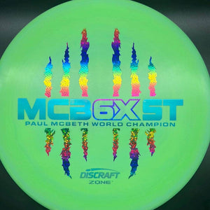 Discraft Mid Range Green Rainbow Star/Blue Holo Stamp 174g Zone ESP, Paul McBeth 6X Mcbeast