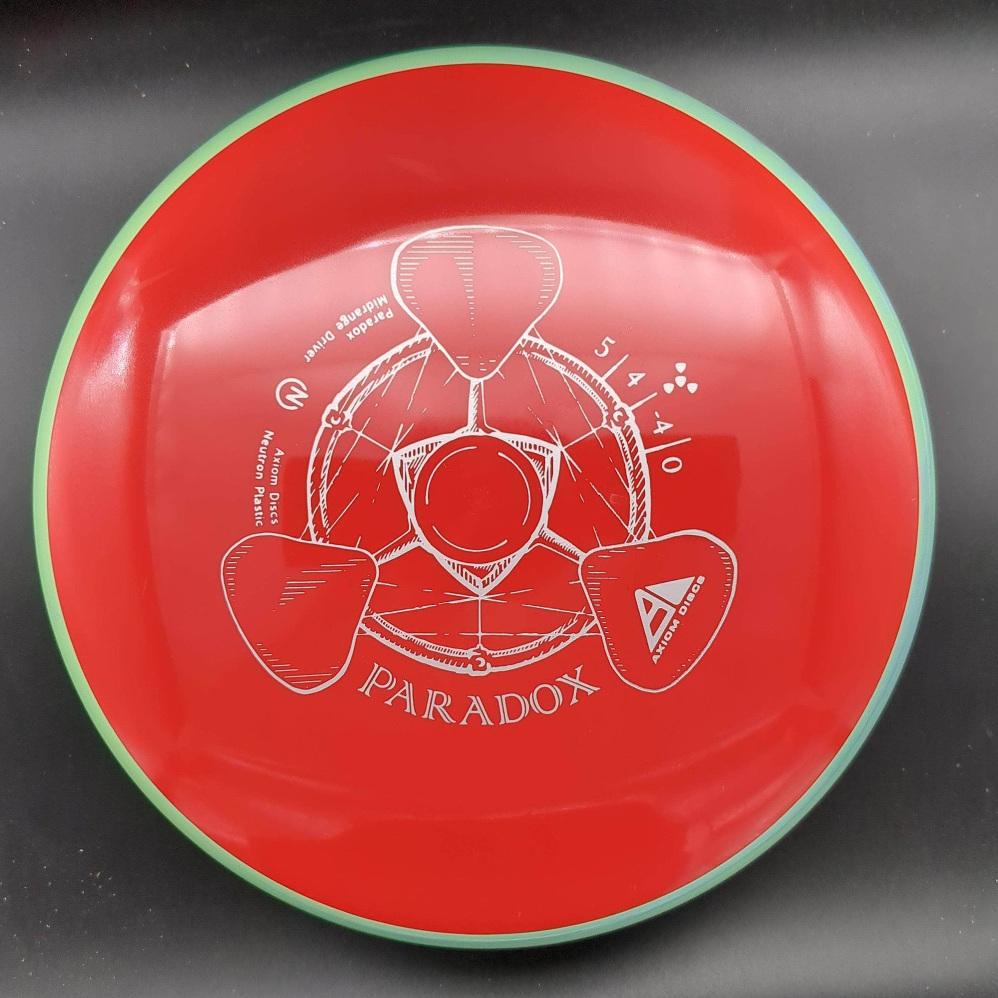 MVP Mid Range Green Rim Red Plate 177g Paradox, Neutron