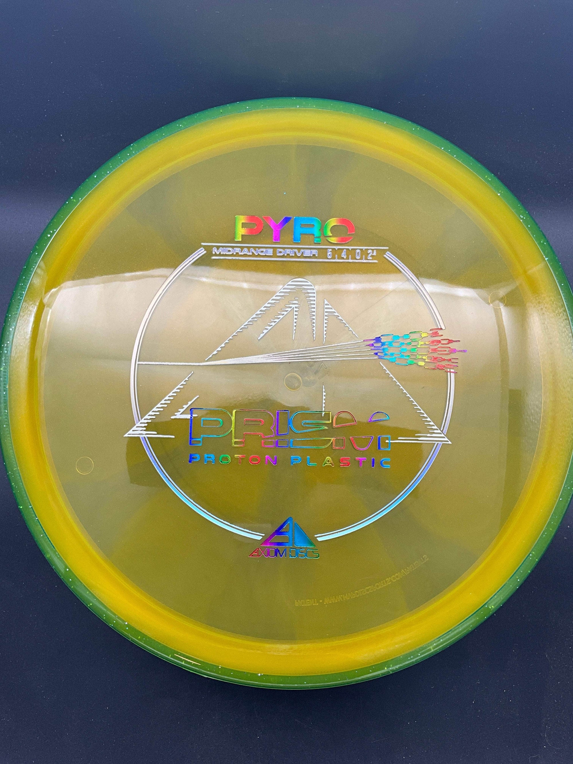 MVP Mid Range Green Rim Yellow Plate 178g Pyro, Prism Proton