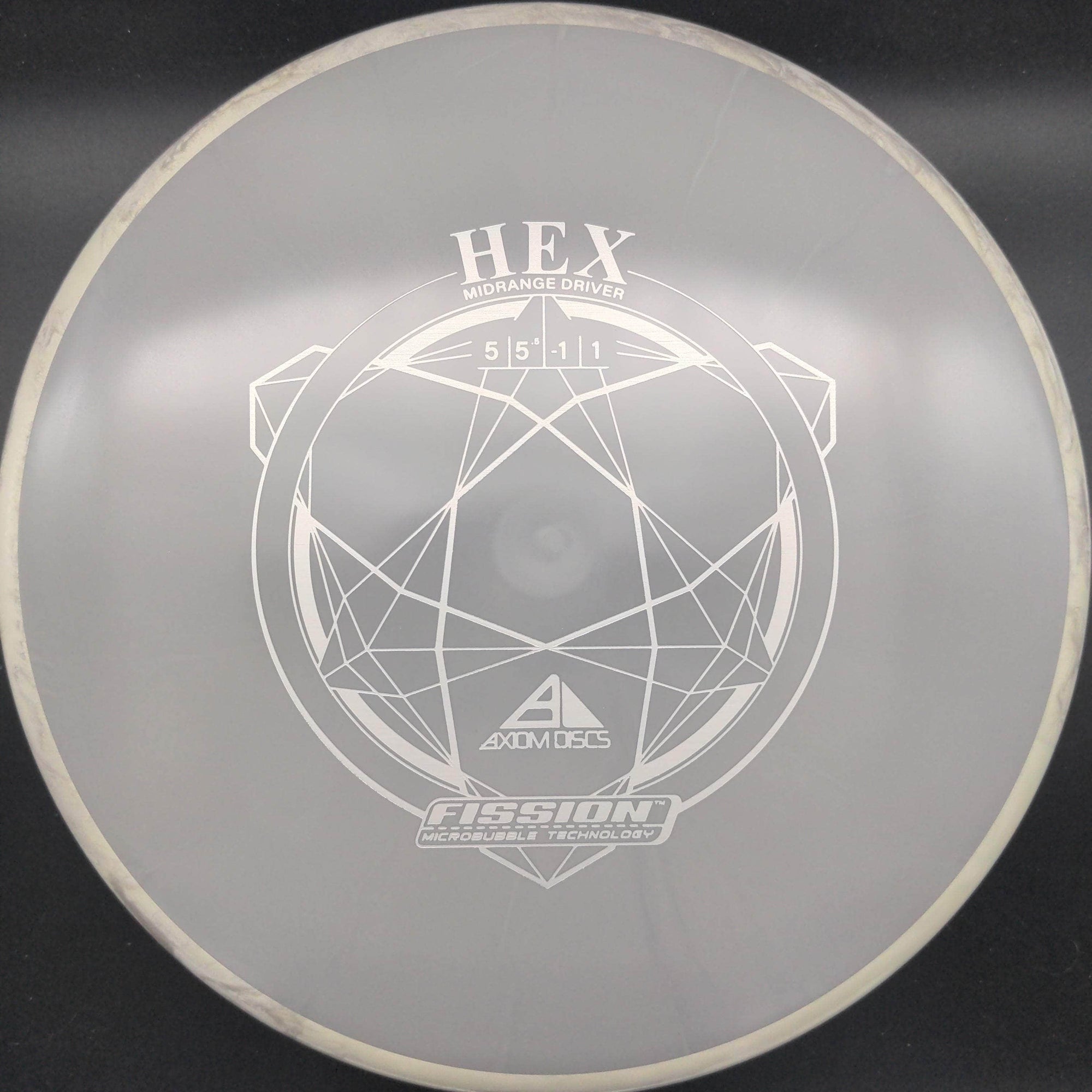 MVP Mid Range Grey Rim Grey Plate 178g Hex, Fission Plastic,