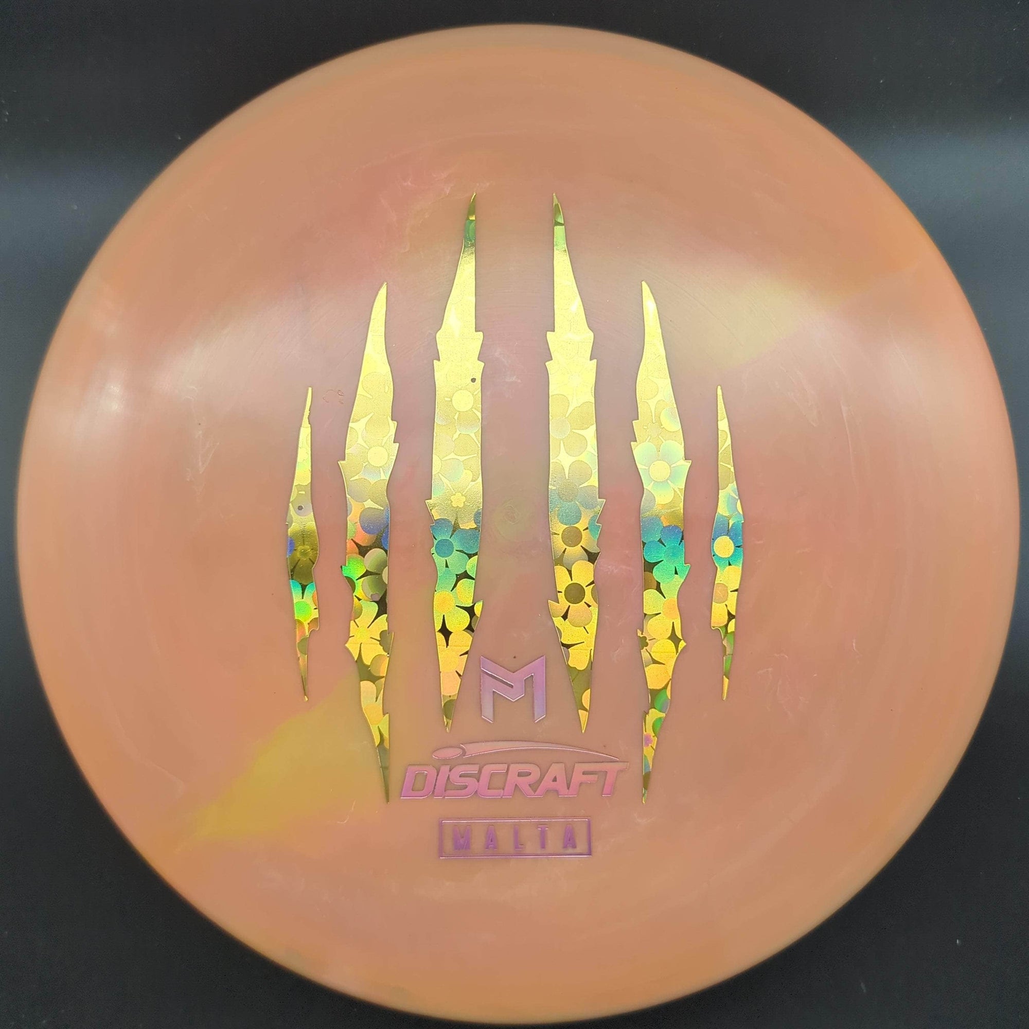 Discraft Mid Range Orange Gold/Pink Stamp 174g Malta ESP, Paul McBeth 6X Claw
