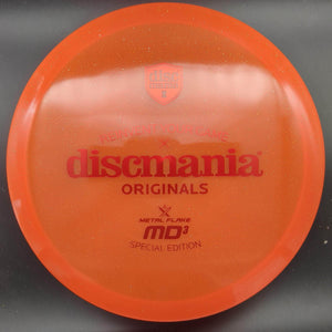 Discmania Mid Range Orange Red Stamp 177g MD3, Metal Flake C-Line